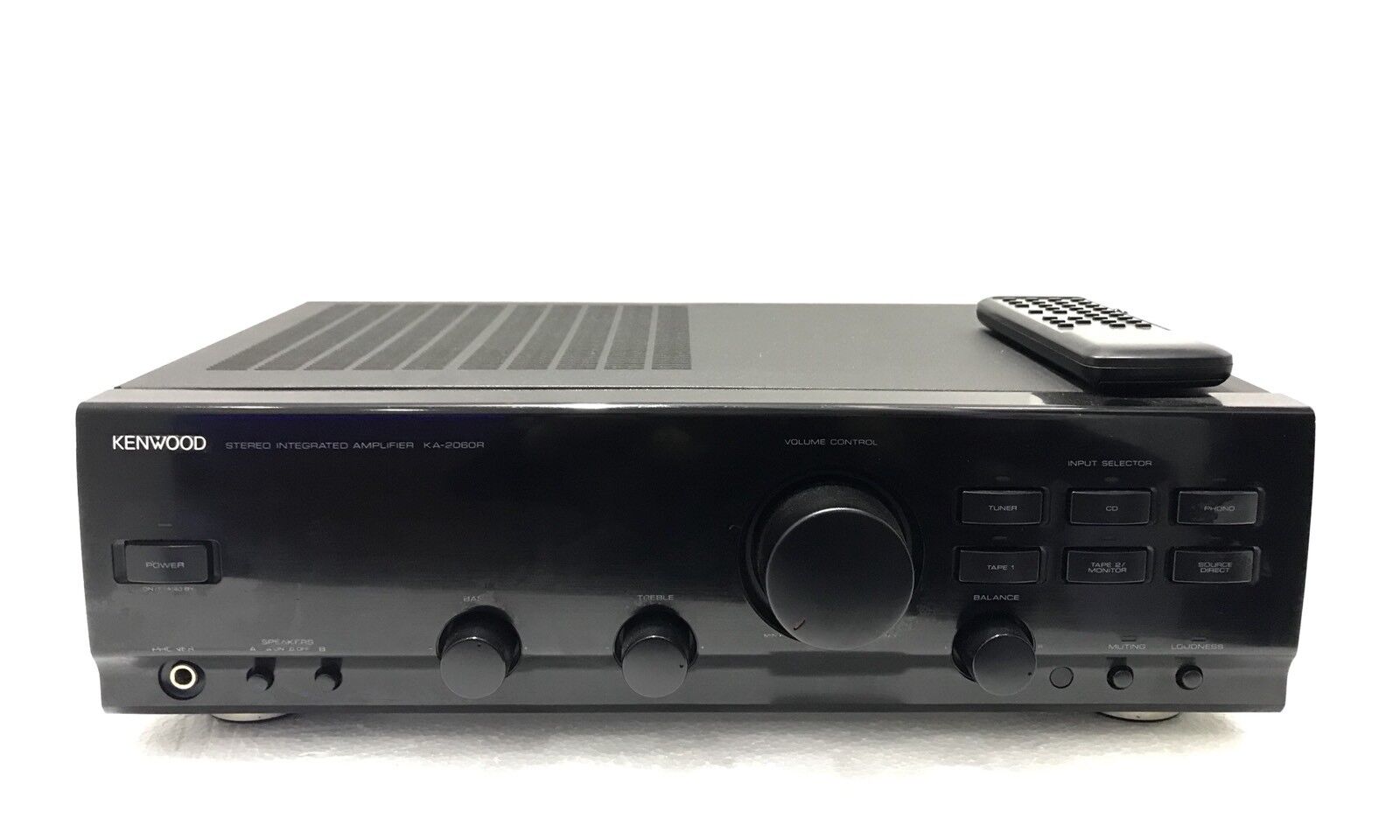 KENWOOD KA-2060R Stereo Amplifier 100 Watts RMS Remote Vintage 1994 Good Look