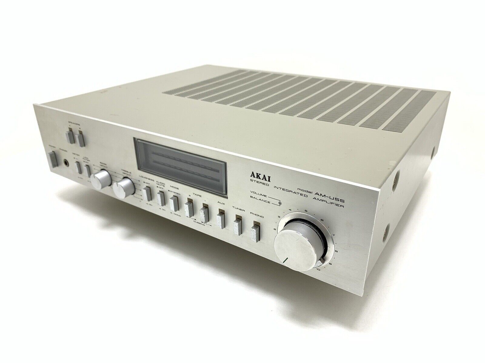 AKAI AM-U55 Stereo Integrated Amplifier 55+55 WRMS Vintage 1981 Work Good Look