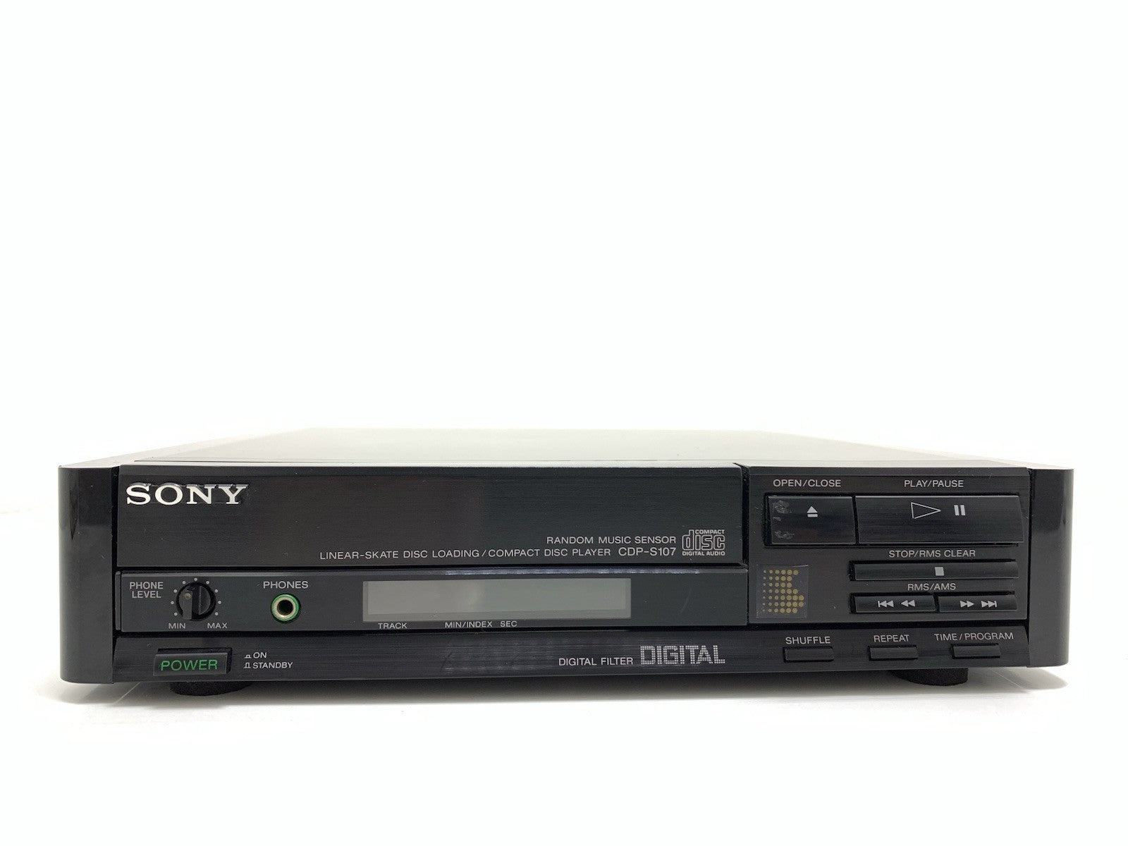 SONY CDP S107 CD Digital Compact Disc Player 20 Bits Vintage 1989 Work Good Look