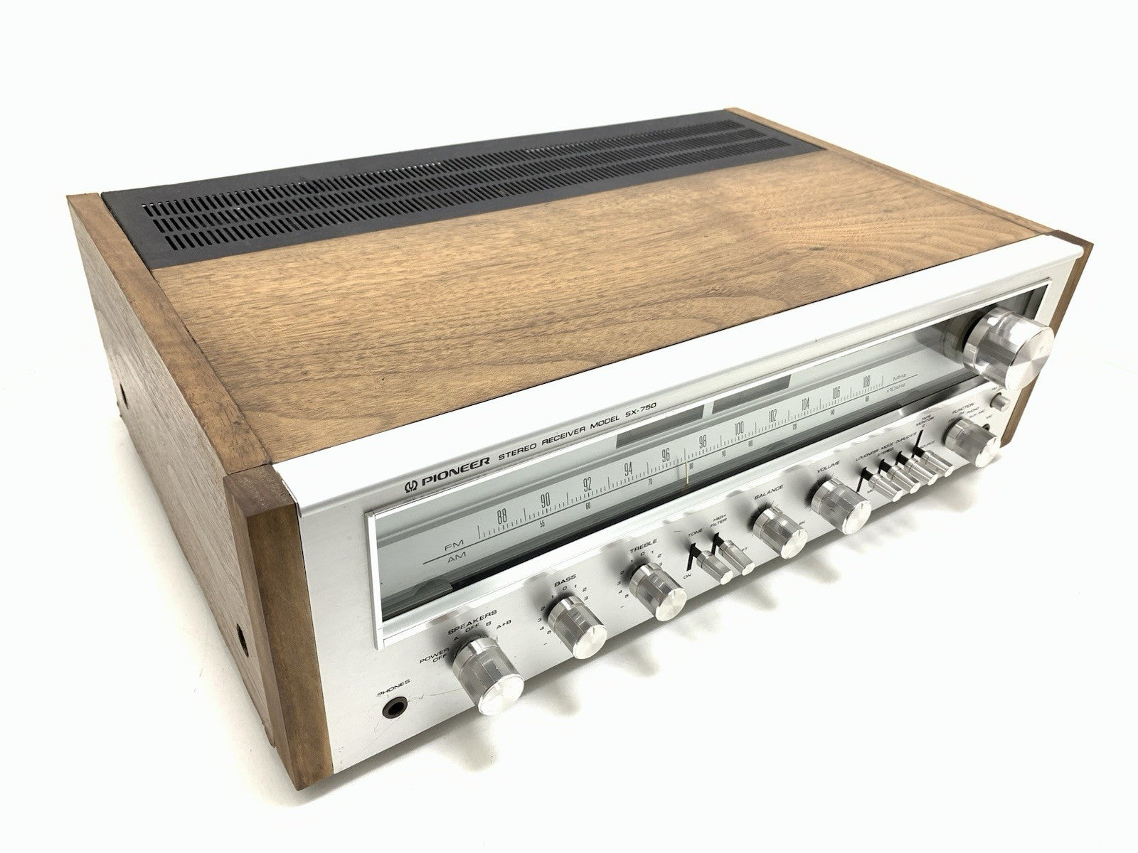 PIONEER SX 750 AM FM Stereo Receiver 50+50 Watts RMS Vintage 1976 WORK Good LOOK