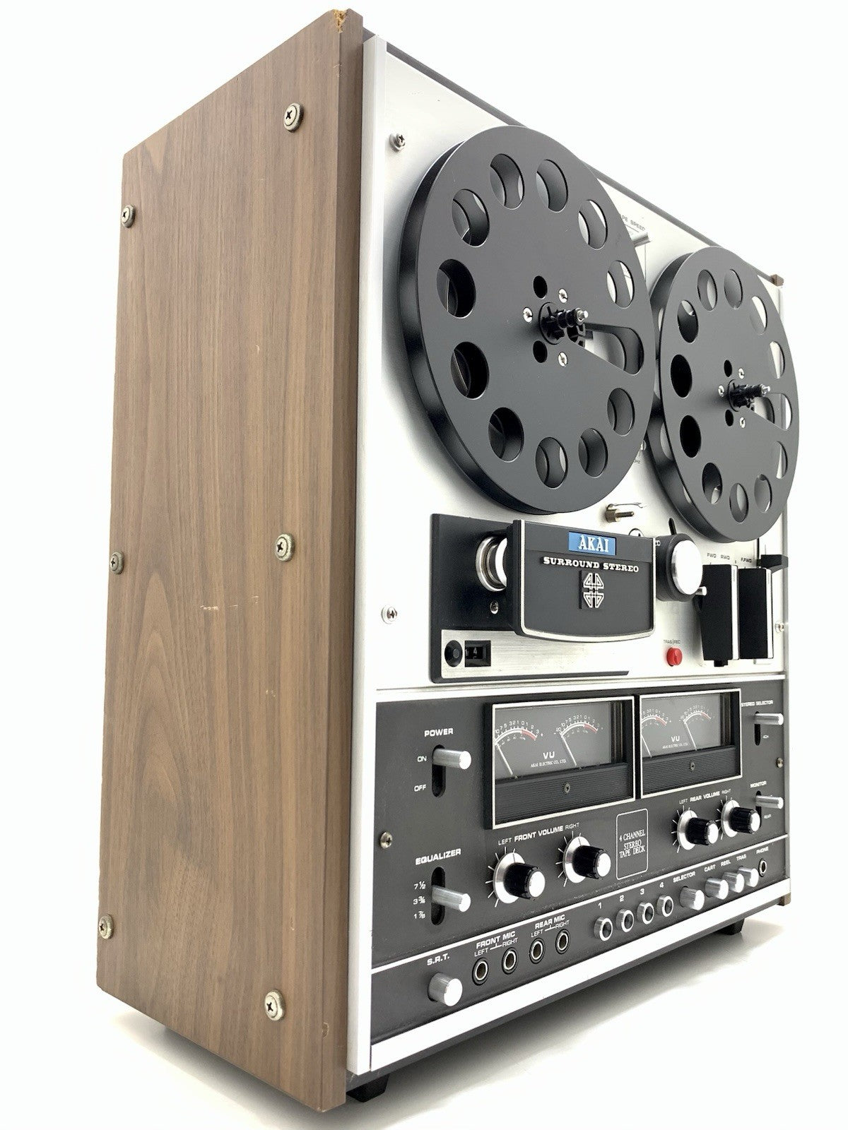 AKAI 1800 DSS Reel to Reel + 8Track 4 Channel 7" Tape Vintage 1972 WORK GoodLook