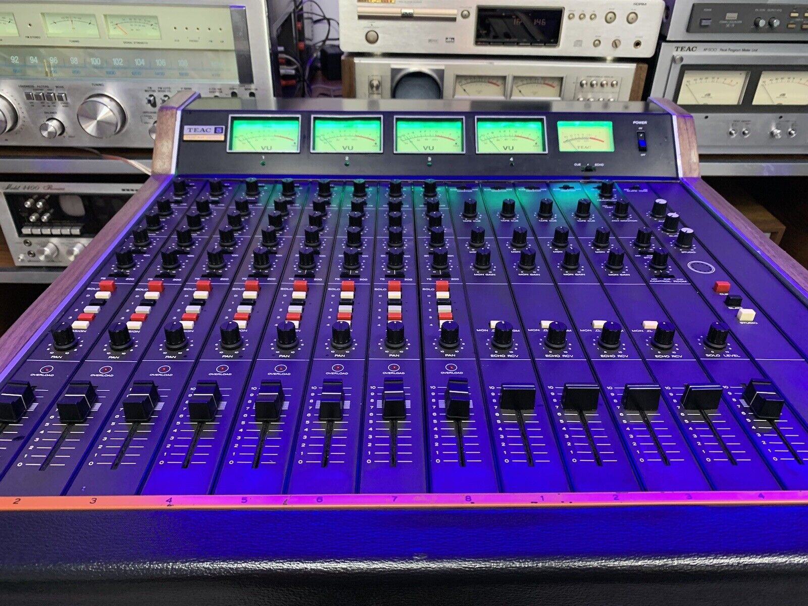 TEAC TASCAM Series Model 5A RARE AUDIO MIXER 8 Ch Vintage 1975 WORKING Good Look