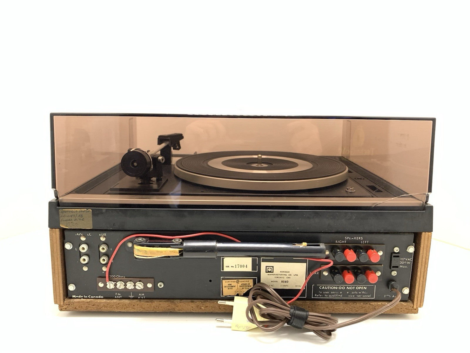 NORESCO QUADRASOUND System Model 8560 Receiver+Turntable DUAL 1225 WORK GoodLook