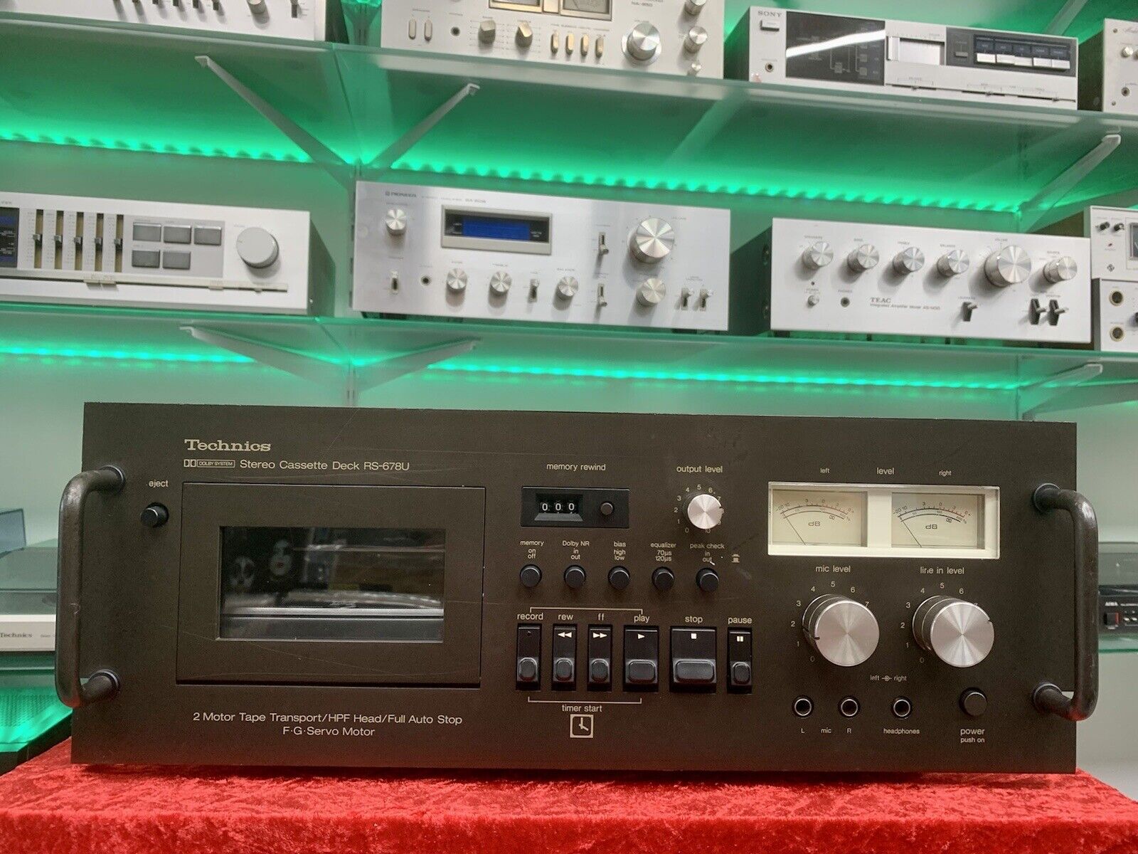 TECHNICS RS-678U Rare Stereo Cassette Deck 2 Motors Vintage 1977 WORK Good Look