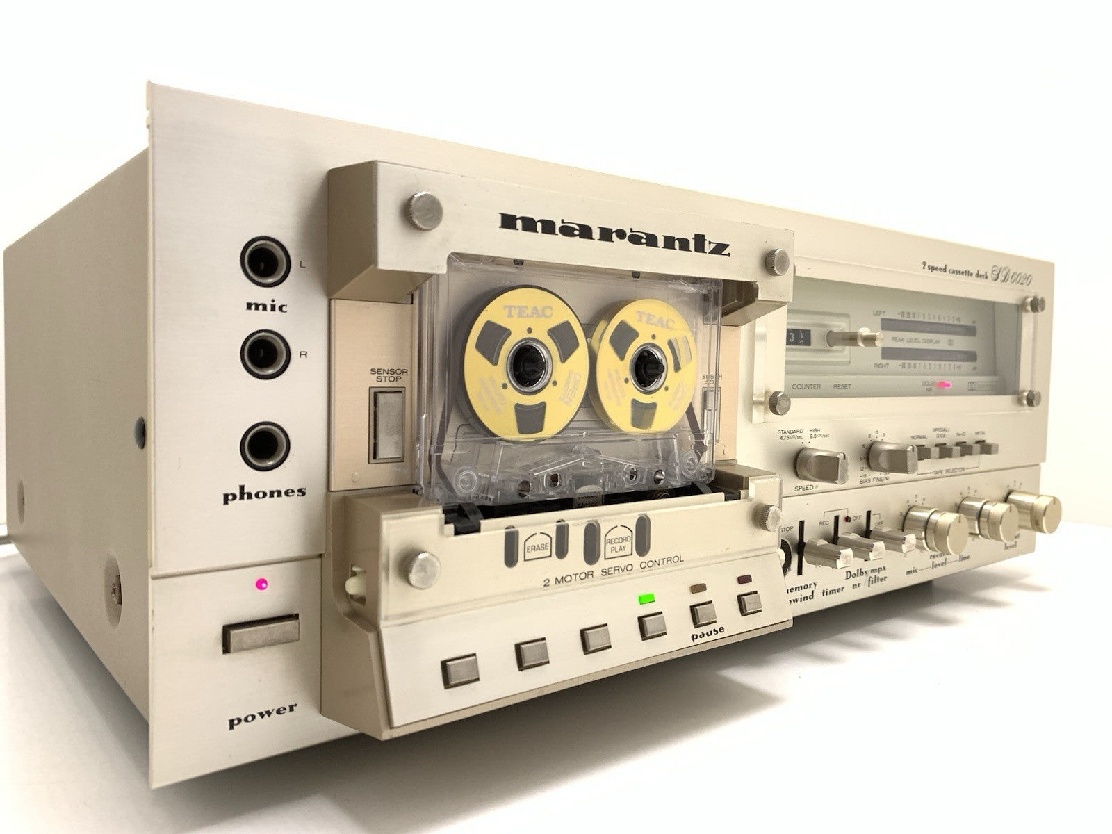 MARANTZ SD 6020 Stereo Cassette Deck 2 Speed Vintage 1980 Hi End WORK Good Look