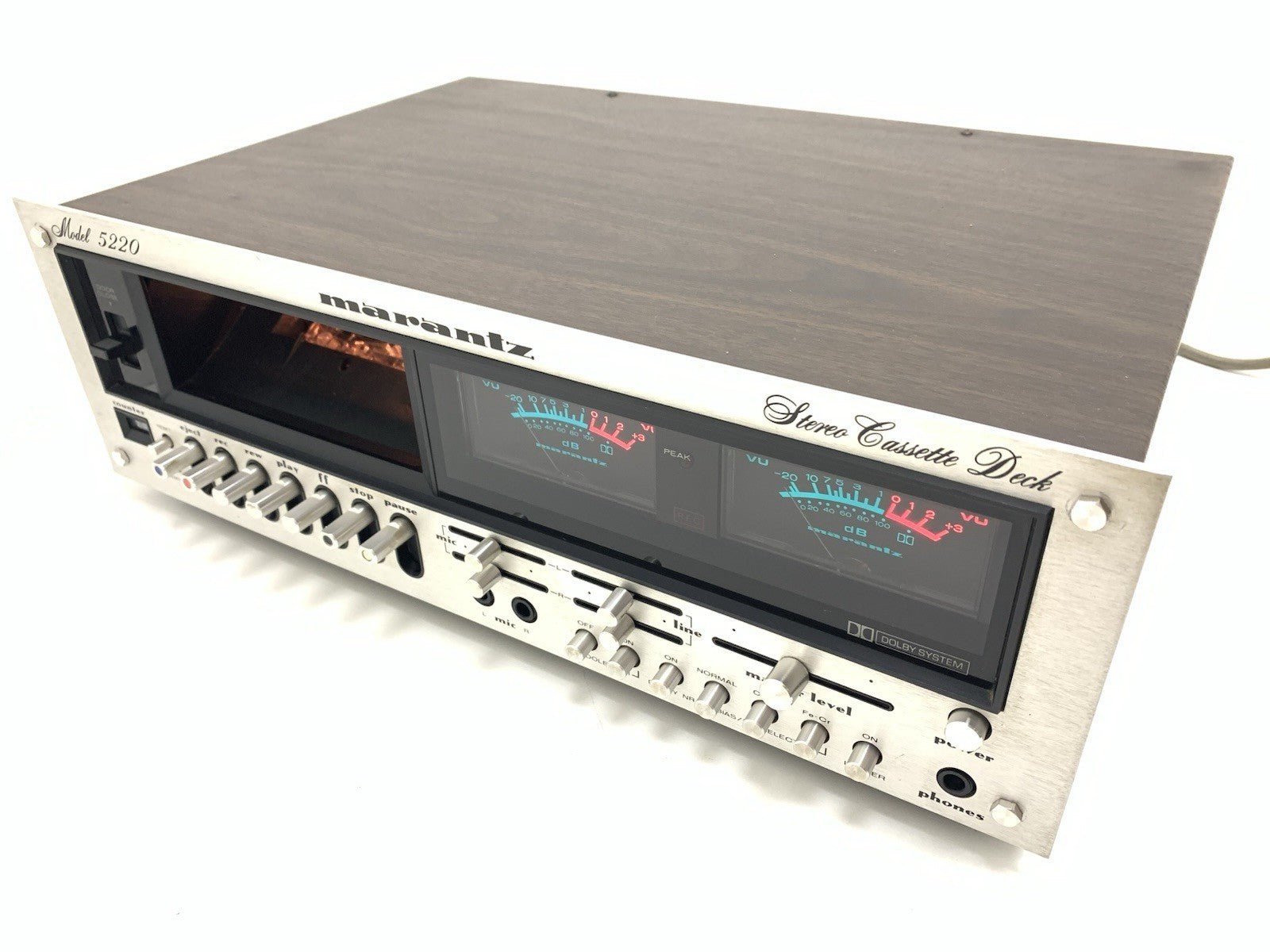 MARANTZ 5220 Stereo Cassette Tape Deck 2 Head Vintage 1977 Hi End WORK Good Look