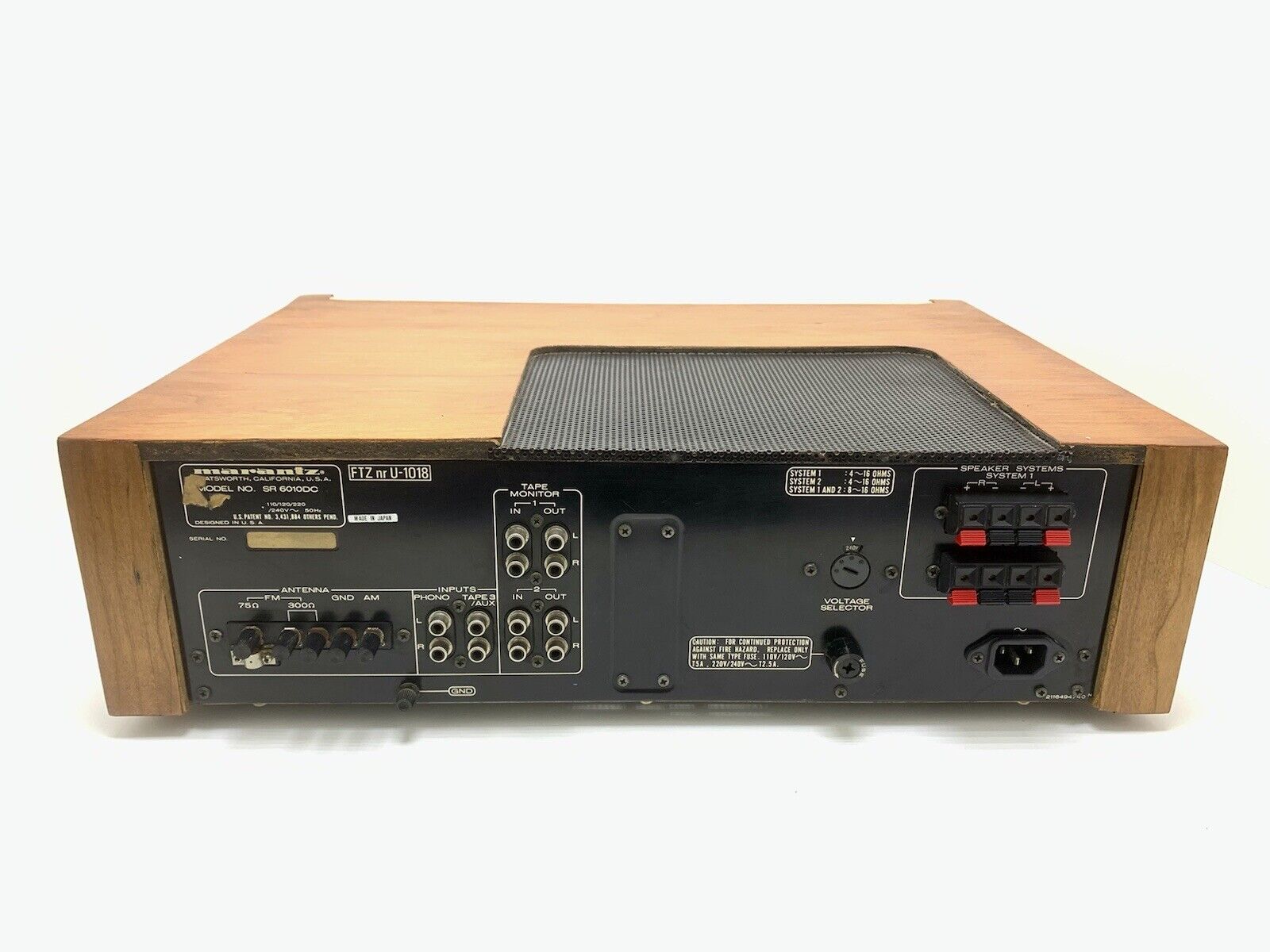 MARANTZ SR 6010 DC Stereo Receiver WOOD Case 160WRMS Vintage 1981 WORK Good Look