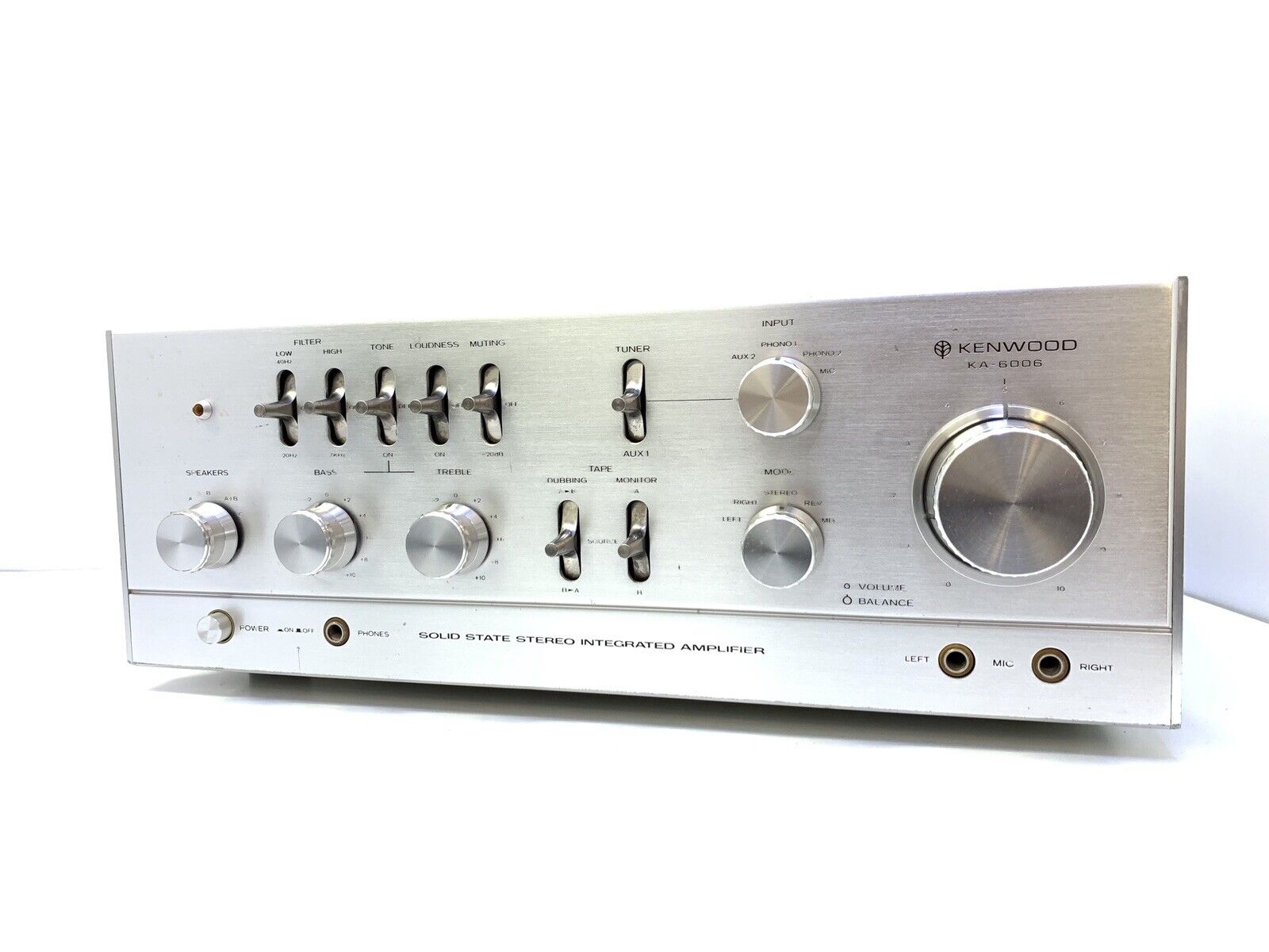 KENWOOD KA-6006 Integrated Stereo Amplifier 96 Watts RMS Vintage 1974 Good Look