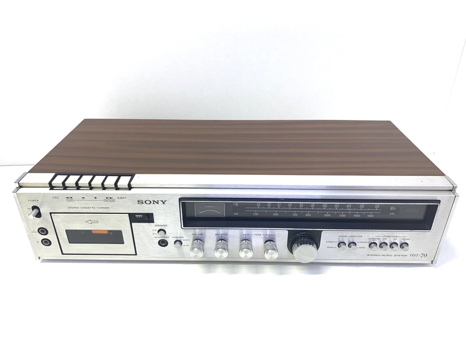 SONY Stereo Music System HST-79 Cassette Receiver Vintage 1975 Working Good Look