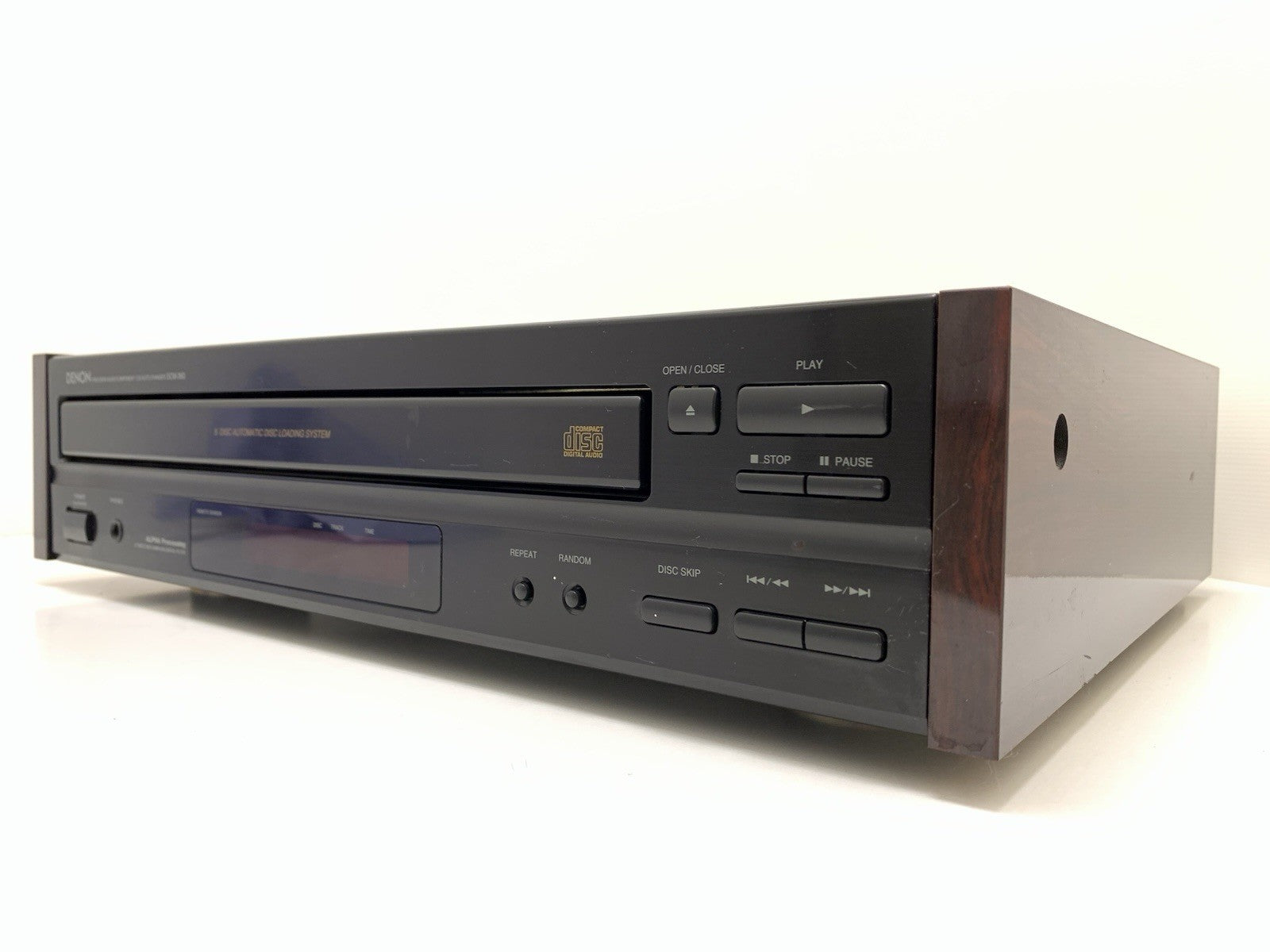 DENON DCM 360 Auto Changer Compact Disc Player 5 CD Vintage 1996 WORK Good Look