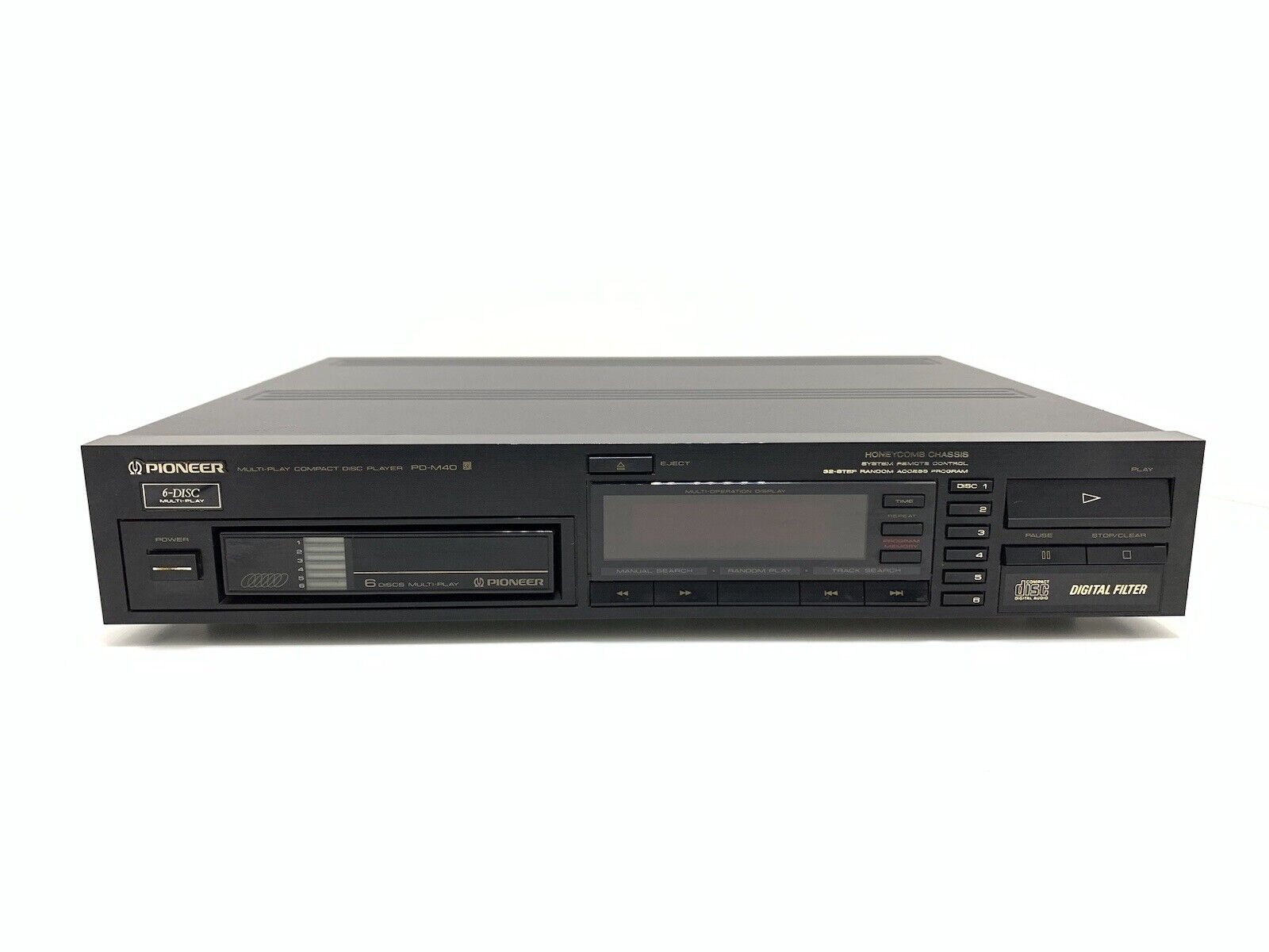 PIONEER PD M40 CD Compact 6 Disc Multi Player Hi Fi Vintage 1987 Work Good Look