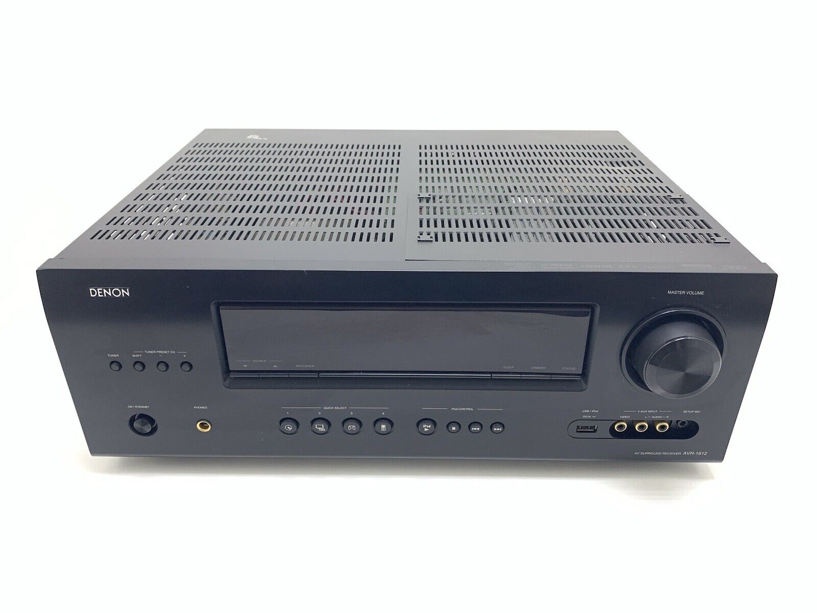 DENON AVR 1612 Digital HD 5.1 Receiver Ipod Iphone USB 5X 120Watts RMS Good Look