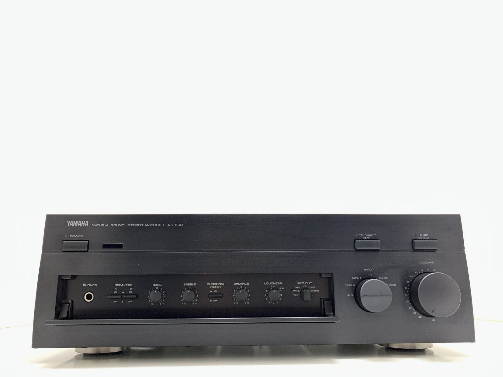 YAMAHA AX 590 Integrated Stereo Amplifier 2X 100Watts RMS Vintage 1995 Good Look