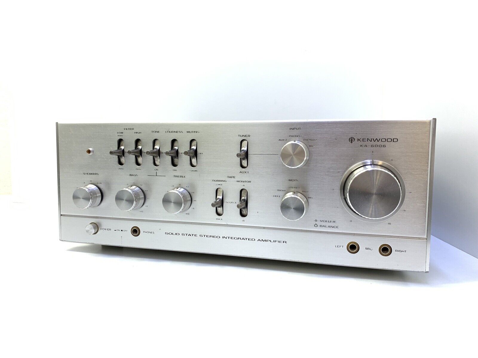 KENWOOD KA-6006 Integrated Stereo Amplifier 96 Watts RMS Vintage 1974 Good Look