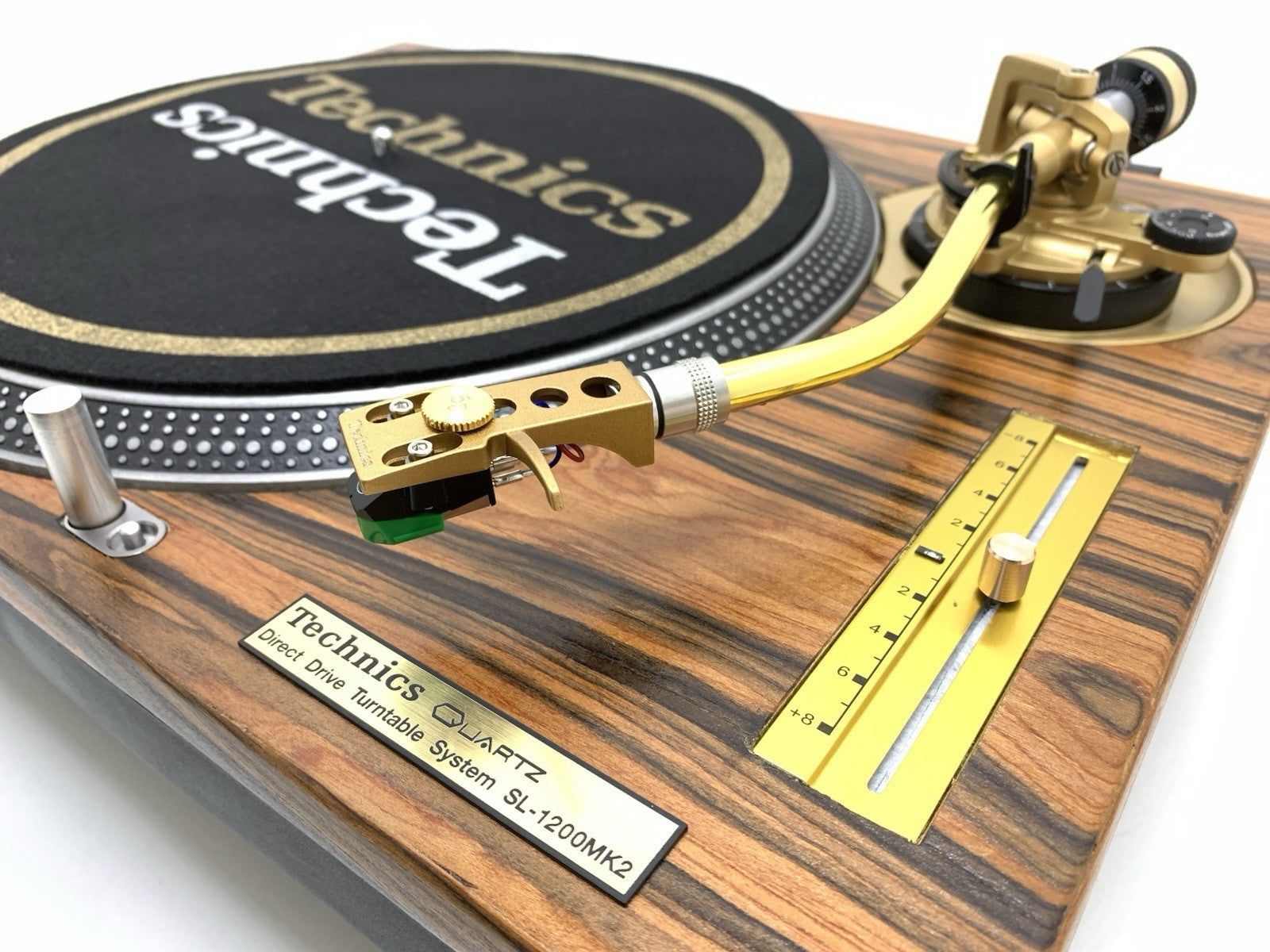 TECHNICS SL 1200 MK2 WOOD and GOLD Direct Drive Turntable Vintage WORK LIKE NEW