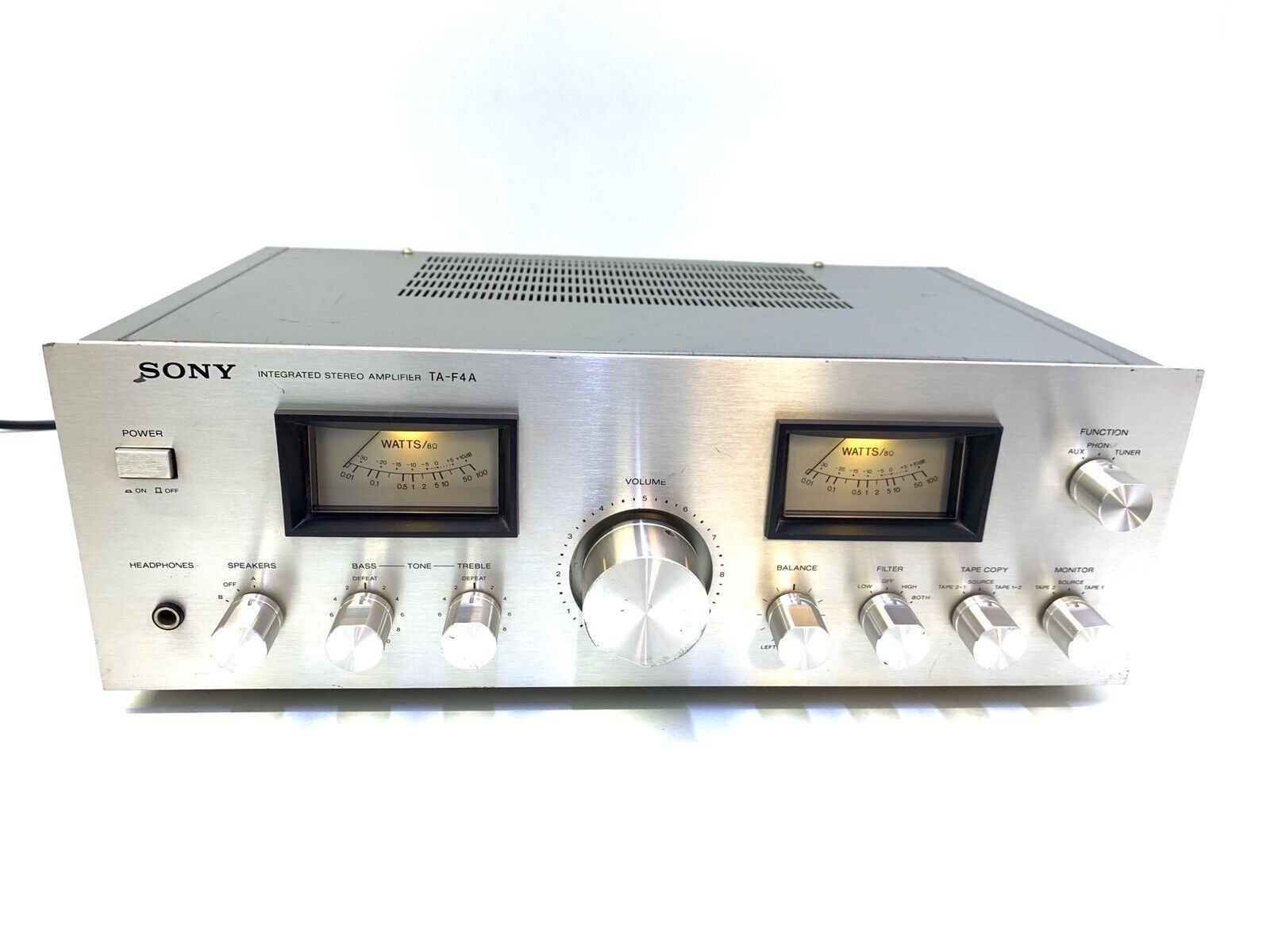 SONY TA-F4A Integrated Stereo Amplifier 80Watts RMS Vintage 1979 Hi Fi Good Look