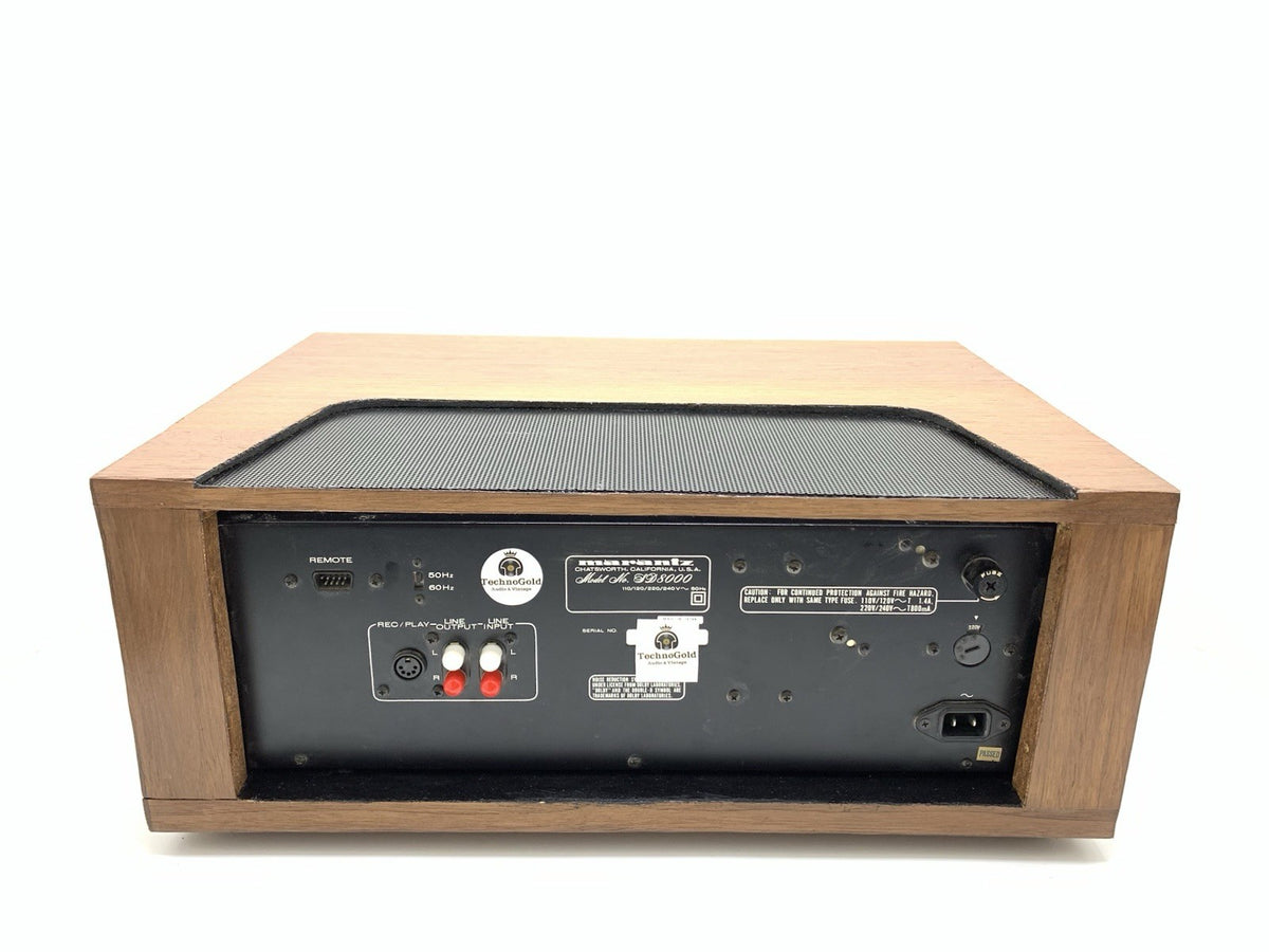 MARANTZ SD 8000 Stereo Cassette Tape Deck With WOOD BOX 2 Speeds WORK Good Look