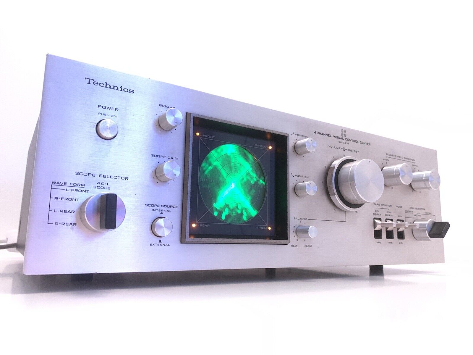 TECHNICS SH-3434 Audio Scope 4 Channel RARE Hi Fi Vintage 1973 WORK Good Look