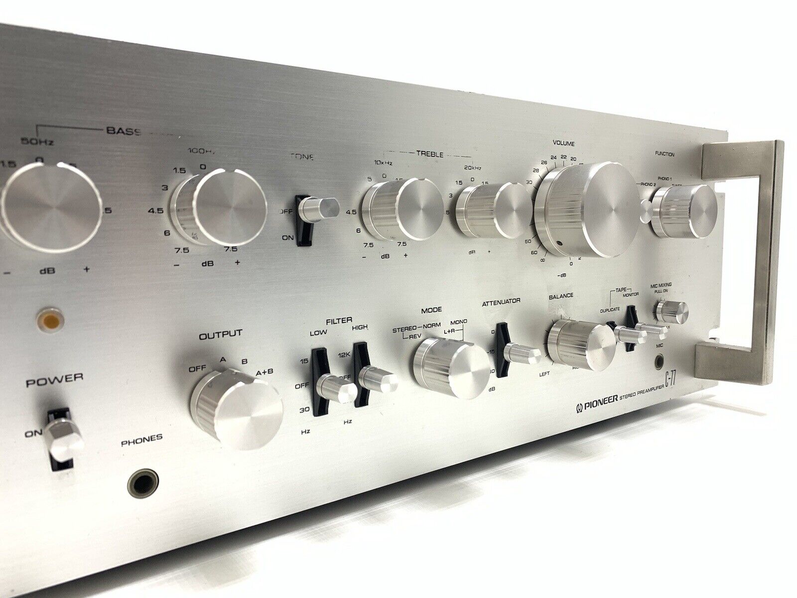PIONEER C 77 SPEC 1 Stereo Pre Amplifier Vintage 1977 Work Refurbished Good Look