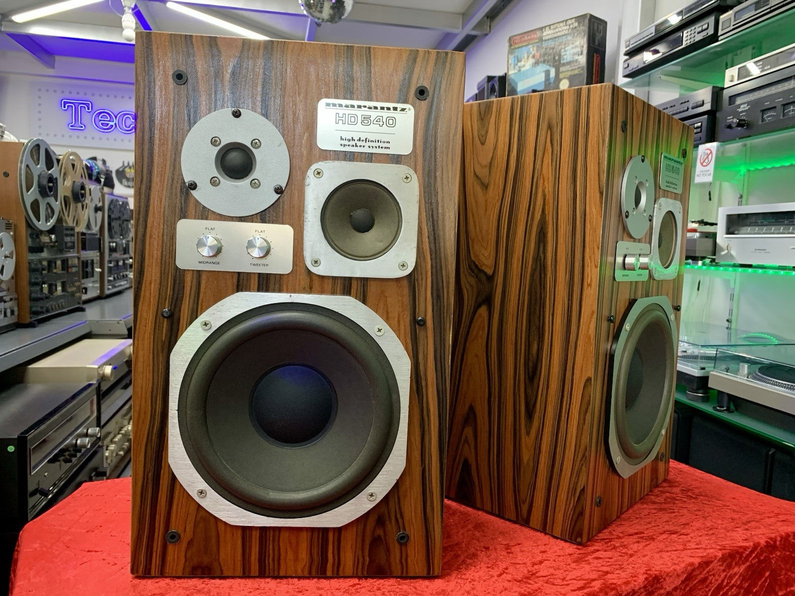 MARANTZ HD 540 Original Speakers 3Way Vintage WORK with PALISANDRO WOOD GoodLook