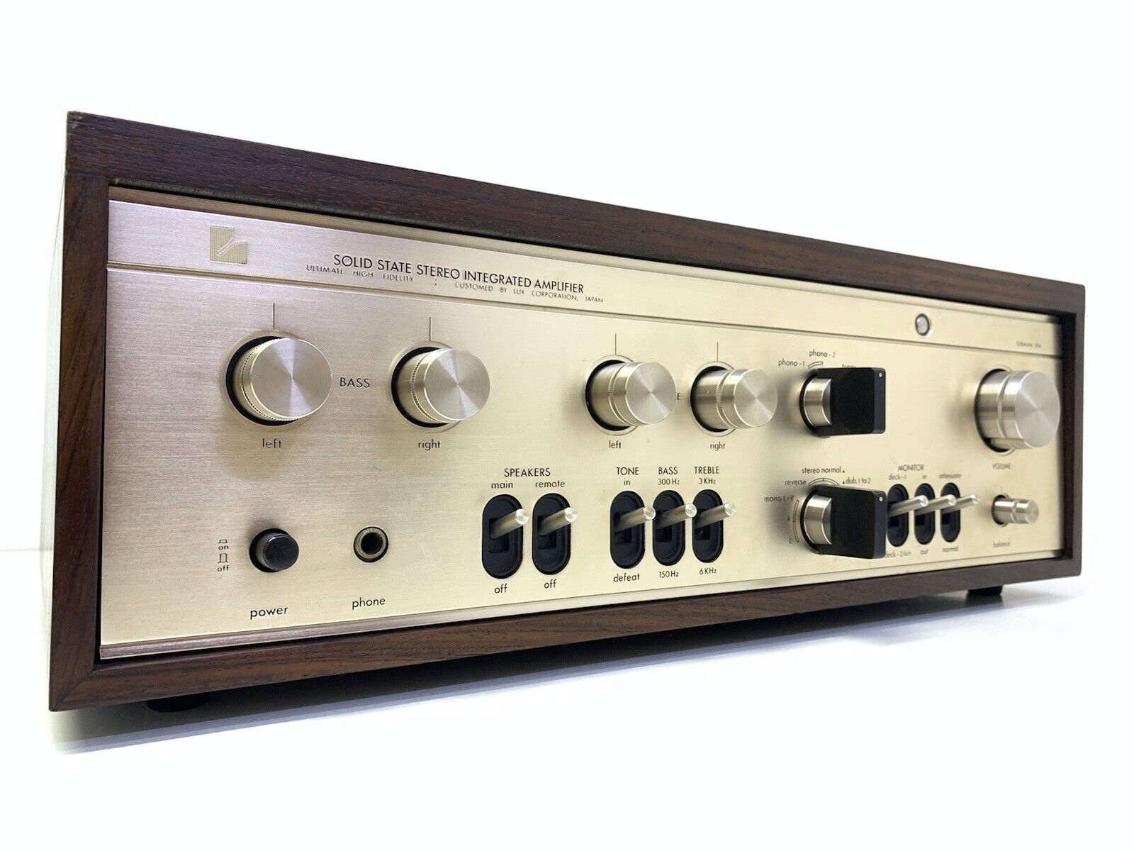 LUXMAN L-504 Integrated Stereo Amplifier 70Watts RMS Vintage 1973 Work Good Look
