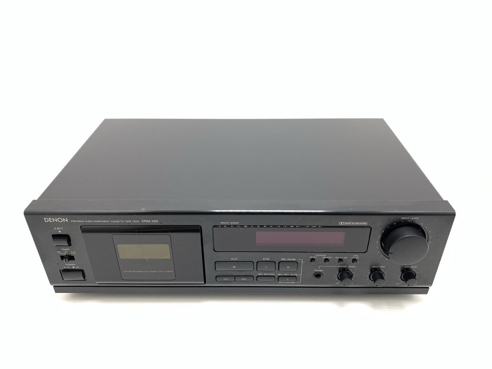 DENON DRM 550 Stereo Cassette Tape Deck 2 Head HXPRO Vintage 1995 WORK Good Look