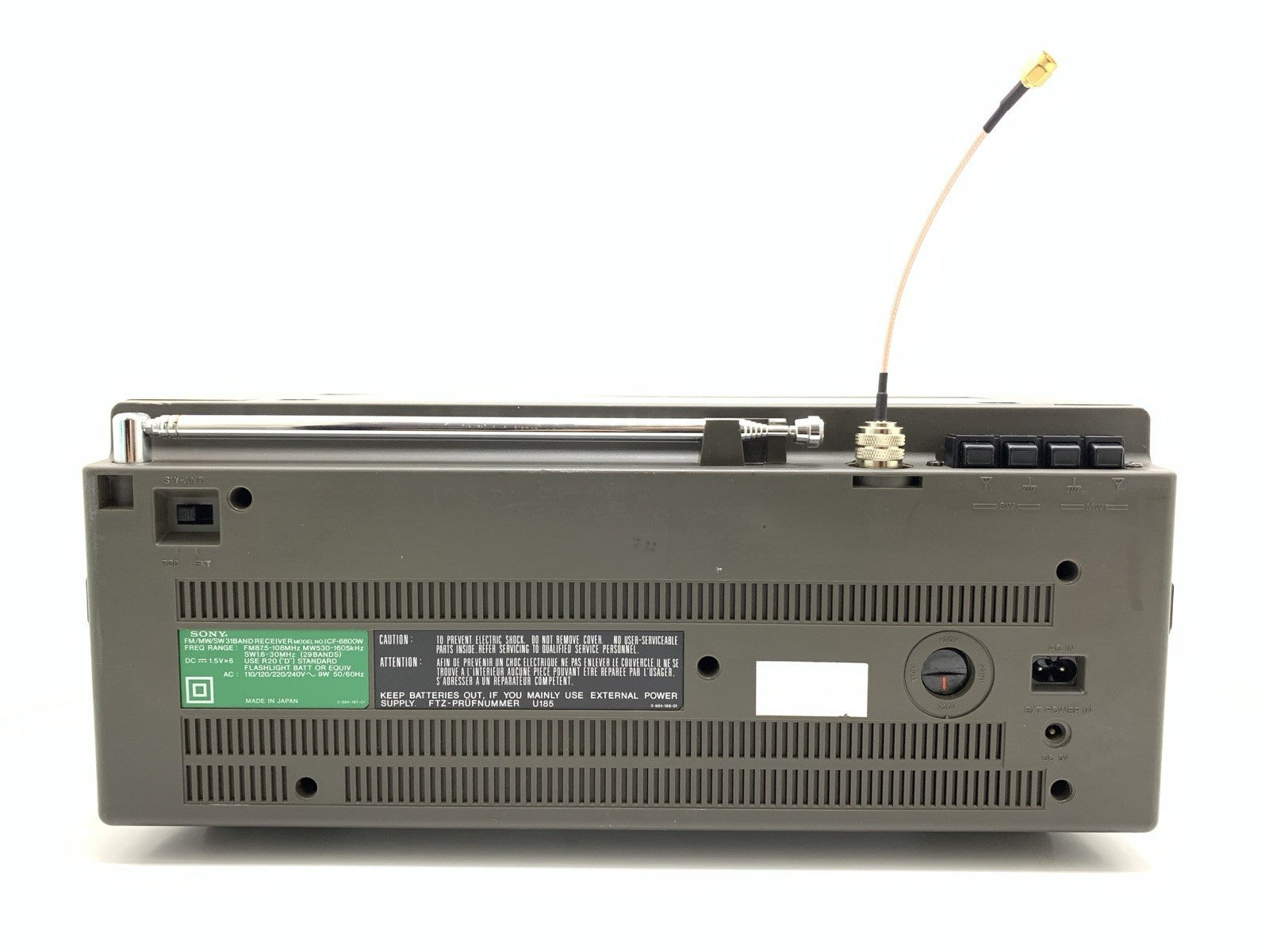 Sony ICF 6800W World Band Receiver Professional Radio Multiband Vintag Work Good