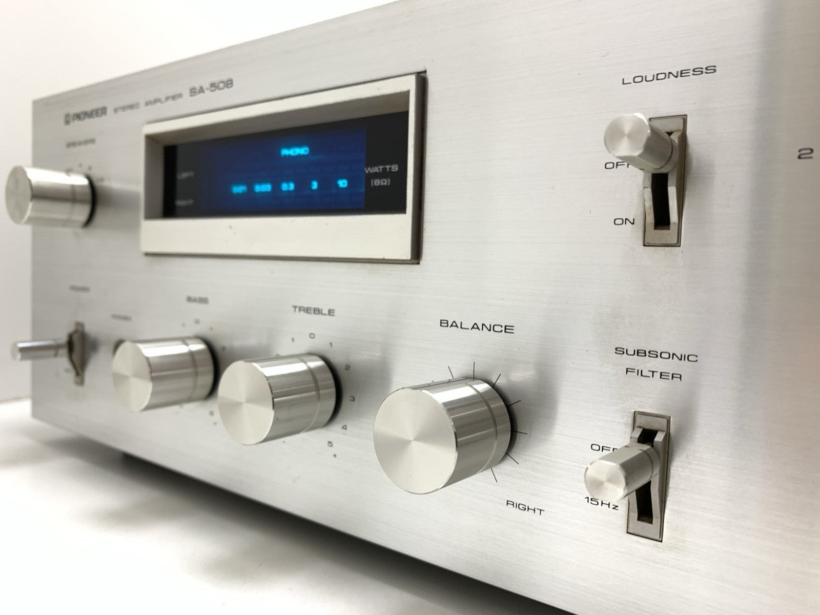 PIONEER SA 508 Stereo HiFi Amplifier 25+25 Watts RMS Vintage 1979 WORK GOOD LOOK