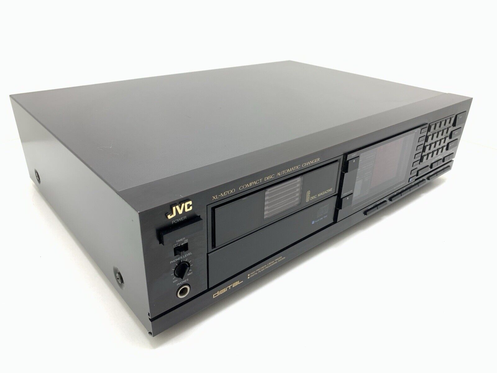 JVC XL-M700 Changer 6+1 CD Compact Disc Player Vintage 1987 Hi Fi WORK Good Look