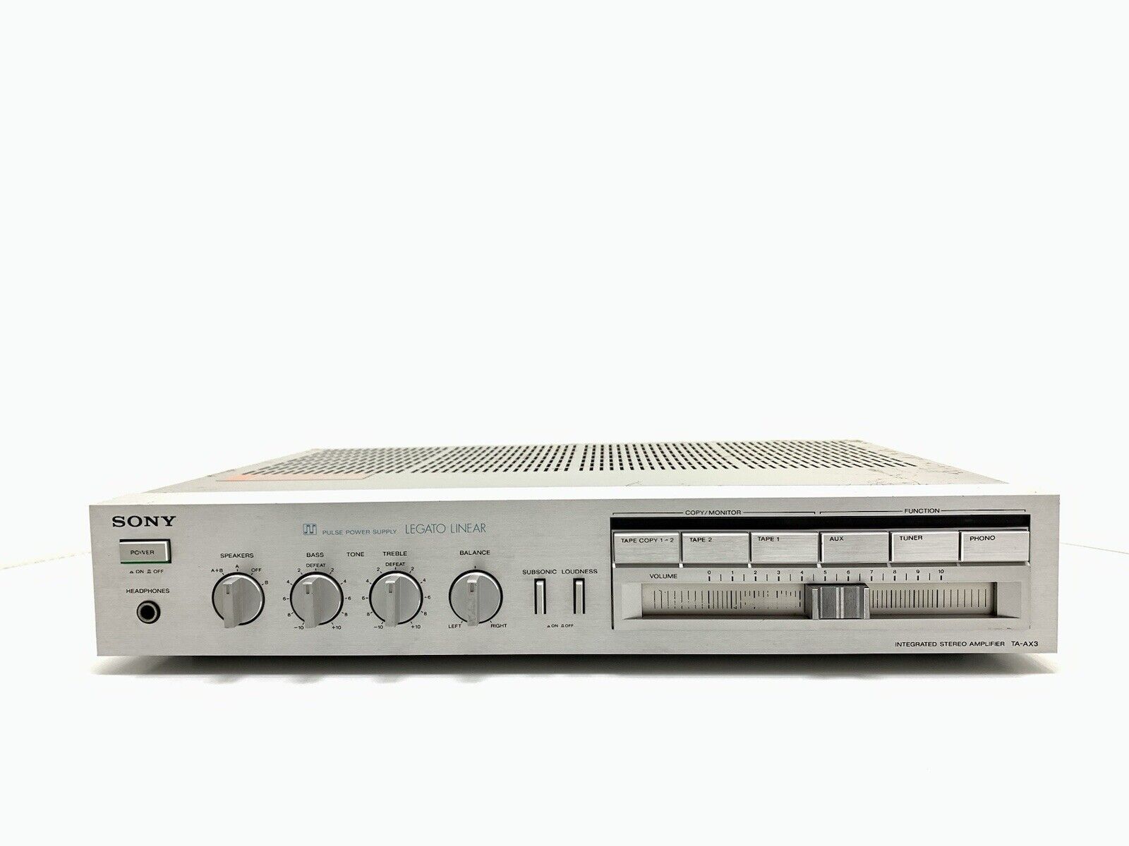 SONY TA-AX3 Stereo Integrated Amplifier 40+40 Watts RMS Vintage 1982 Good Look