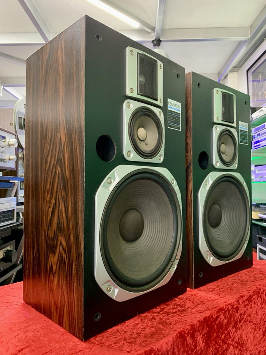 TRIO KENWOOD LSK 500 Speakers 3 Way 130 Watts RMS Vintage 1984 WORK Good Look
