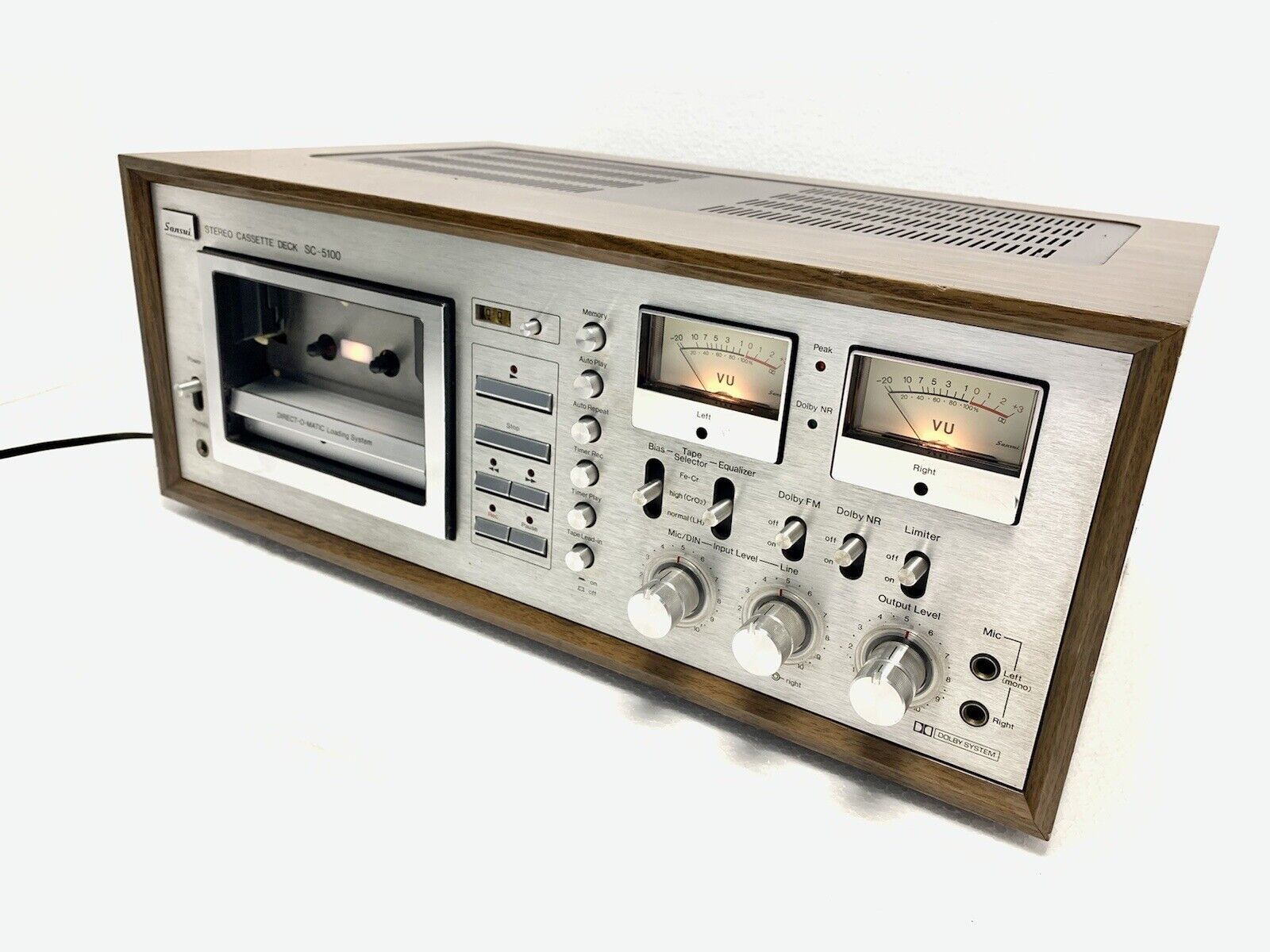 SANSUI SC-5100 2 Head Stereo Tape Deck Vintage 1978 Hi End Refurbished Like New