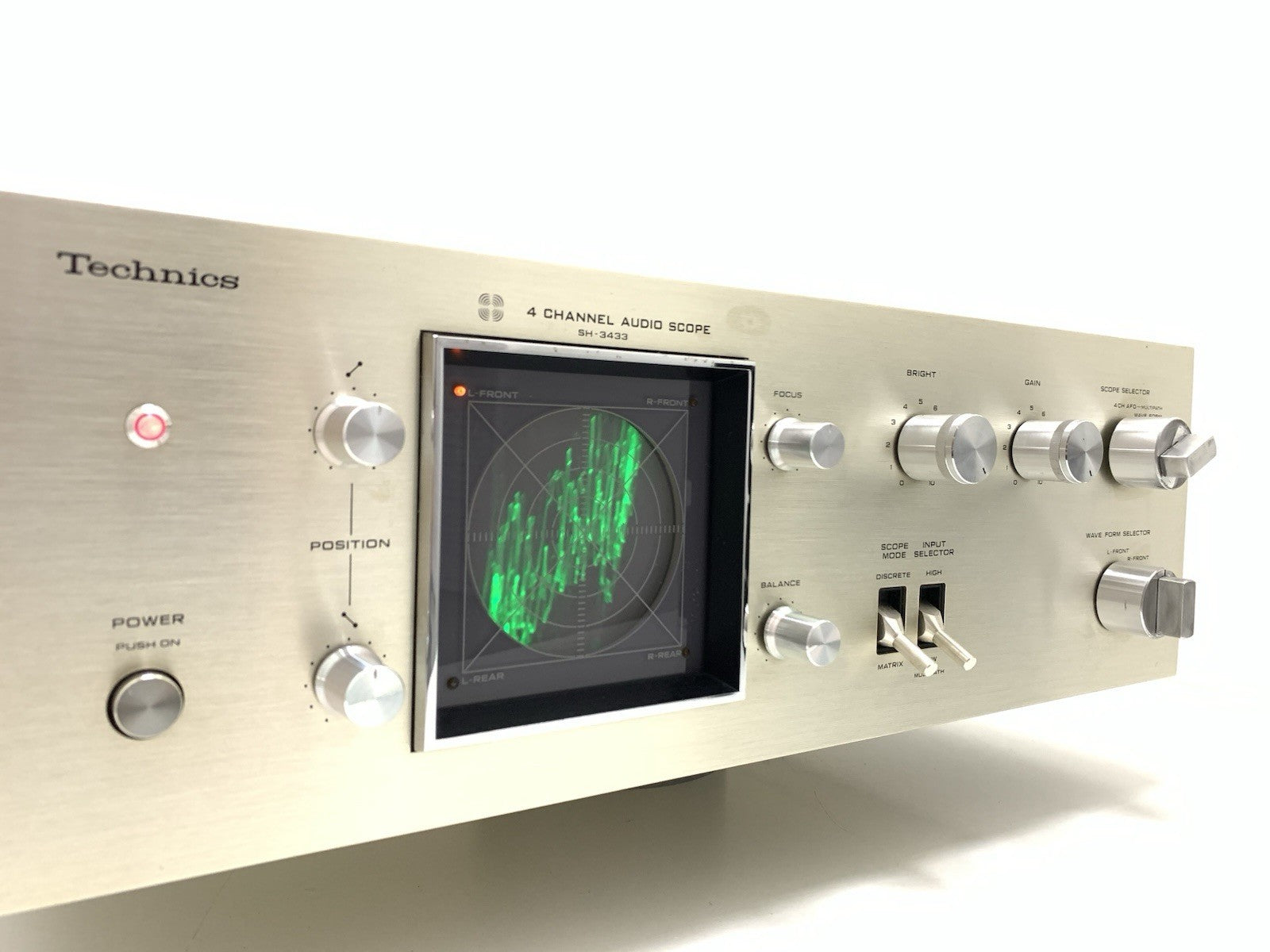 TECHNICS SH-3433 Audio Scope 4 Channel RARE Hi Fi Vintage 1973 WORK Good Look