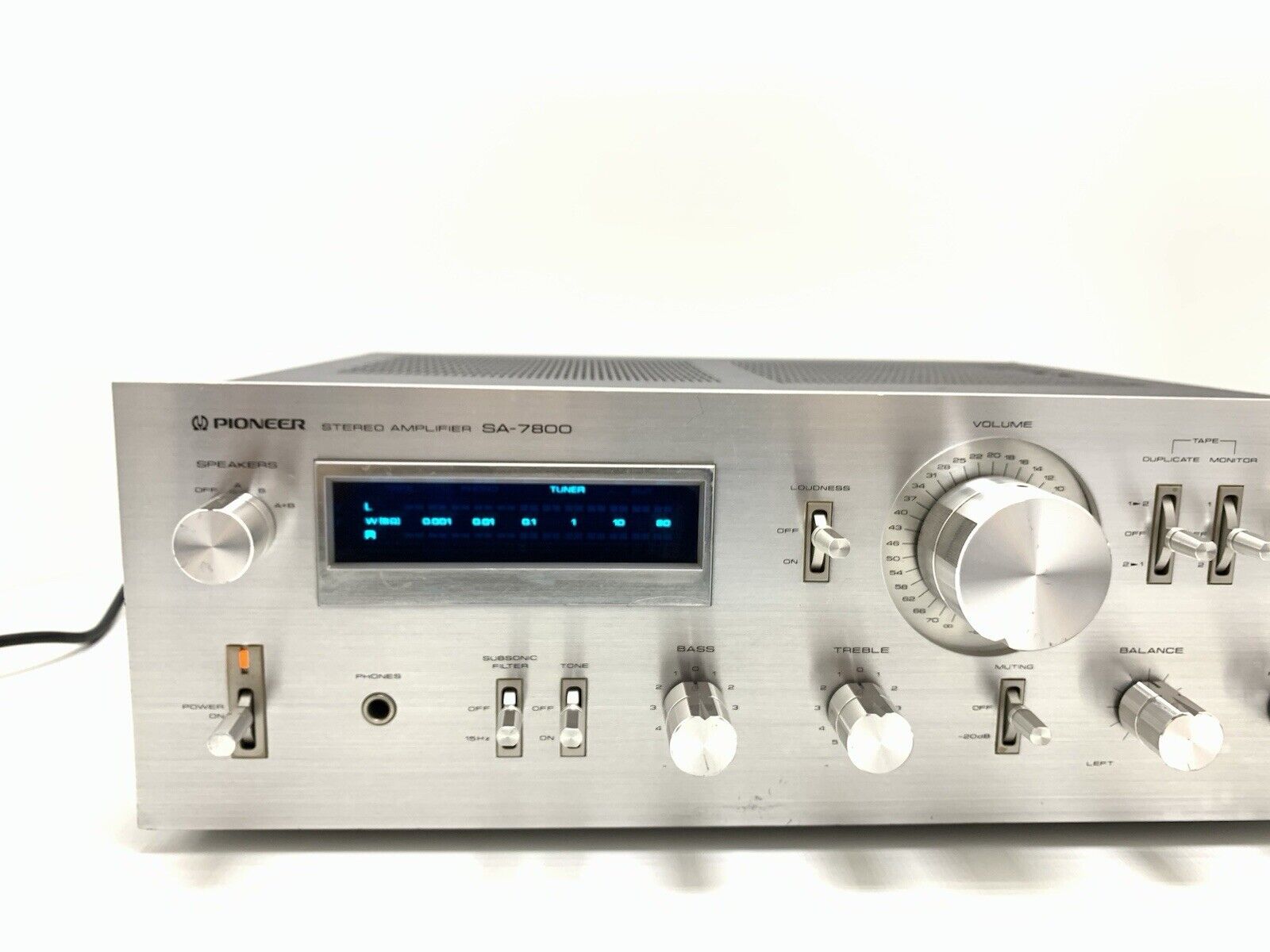PIONEER SA-7800 Stereo Amplifier 65 + 65W RMS Blue Line Vintage 1979 Good Look