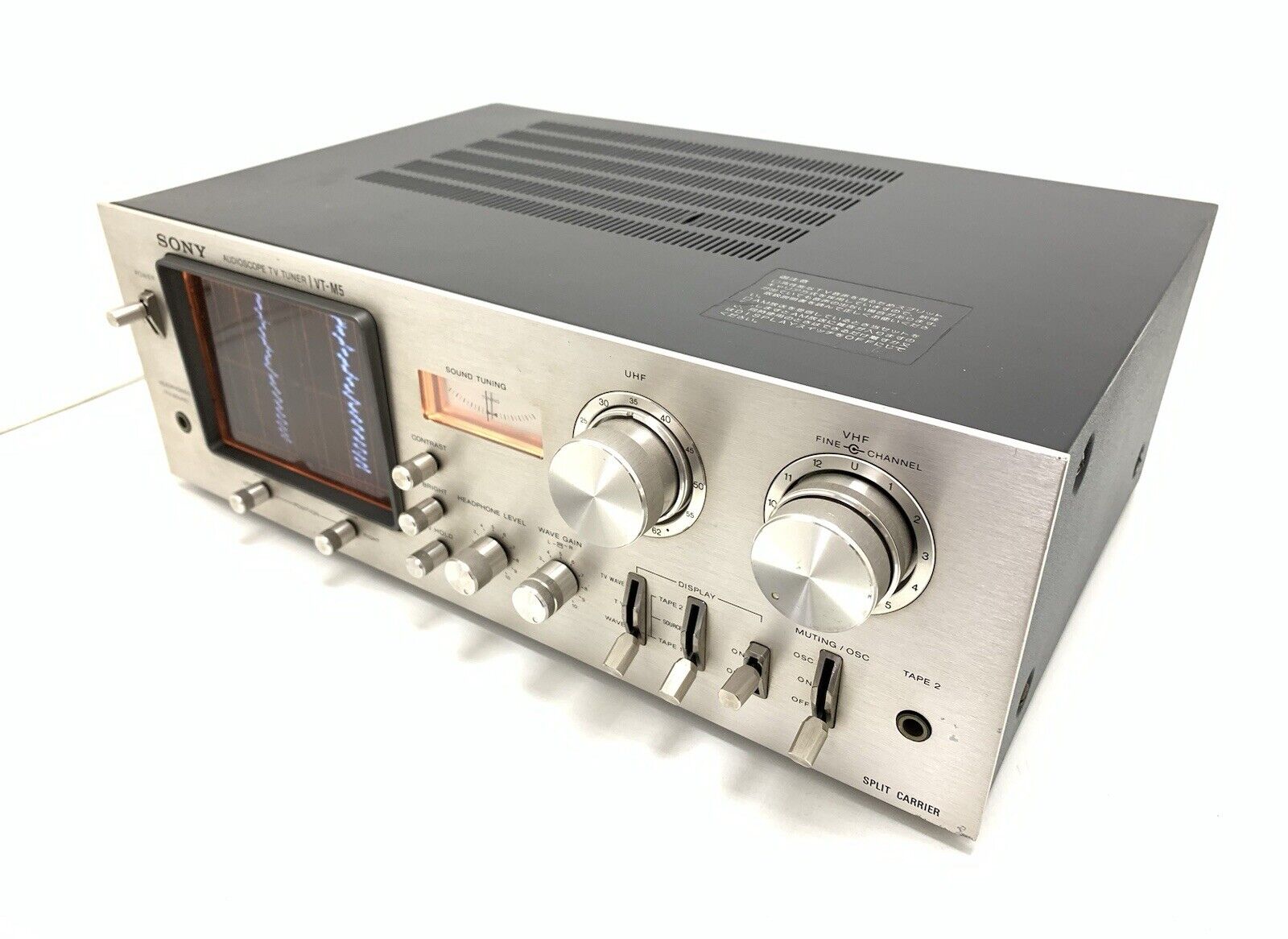 SONY AUDIO SCOPE TV TUNER VT-M5 Hi End Vintage 1977 RARE WORK 220Volts Good Look