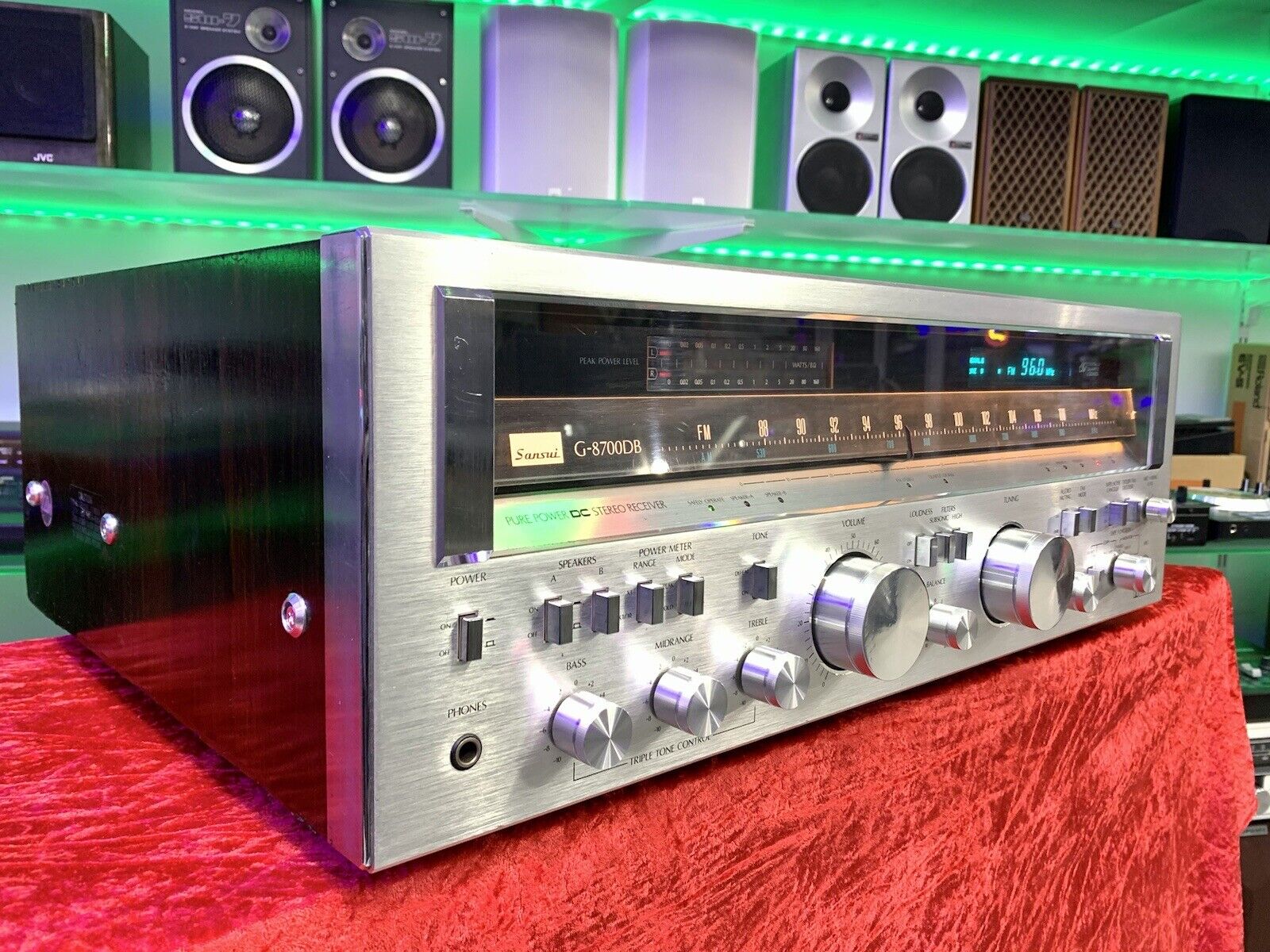 SANSUI G 8700DB Stereo Receiver 2X 160 Watts RMS Vintage 1979 WORK GOOD LlKE NEW