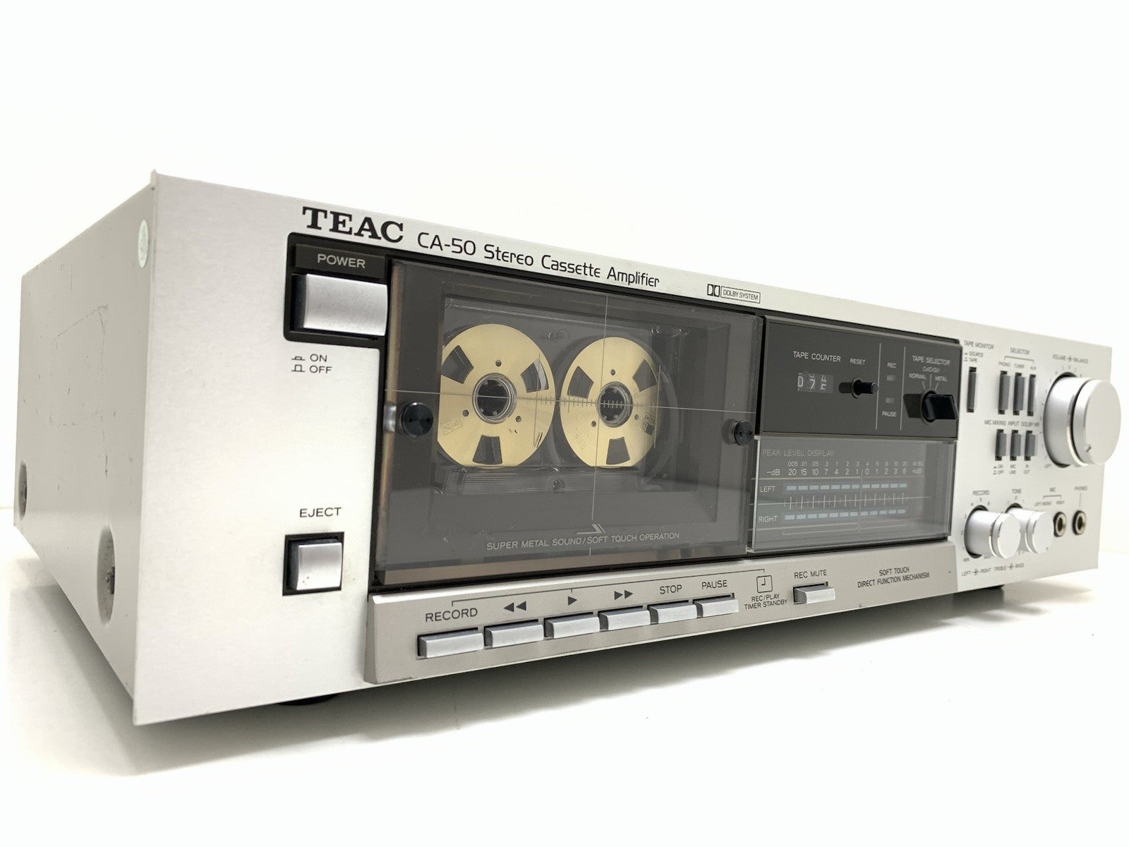 TEAC CA 50 Stereo System Cassette Deck Amplifier  Vintage 1980 WORK Good Look