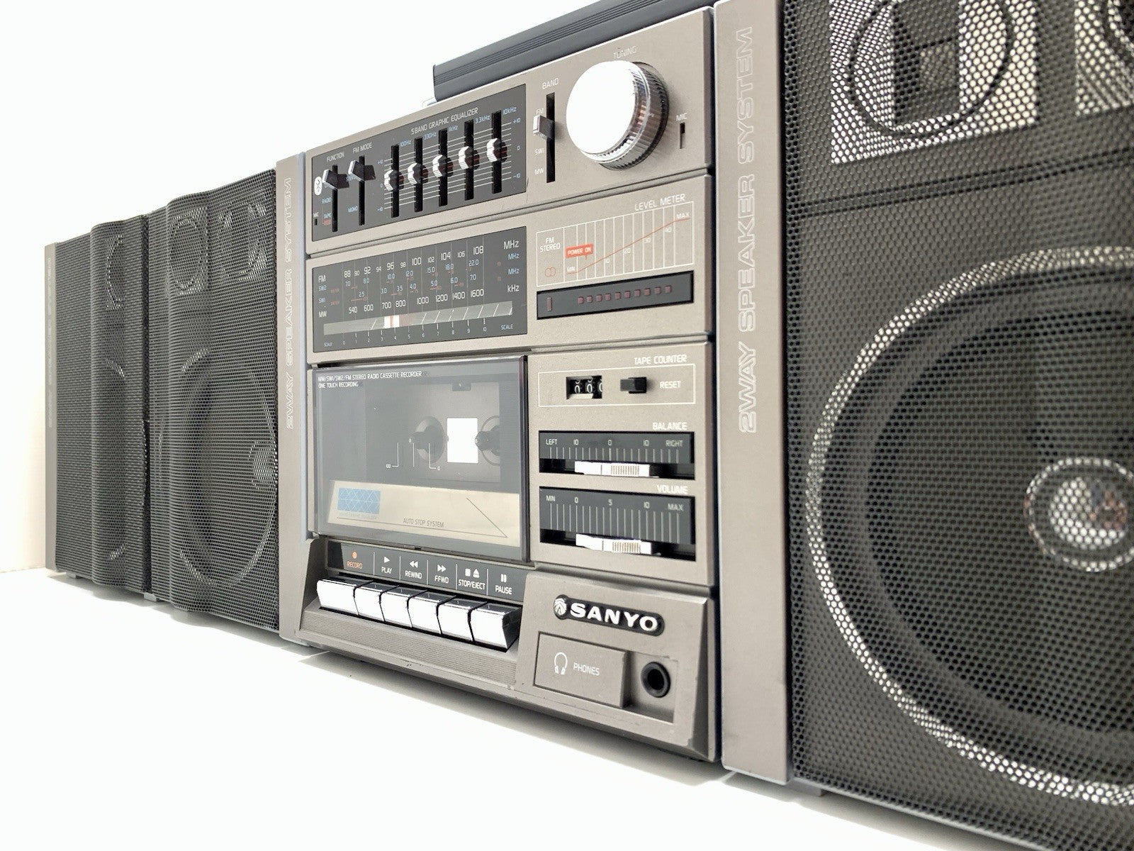 SANYO C 15 Exclusive BIG BOOMBOX STEREO Radio Cassette BLUETOOTH Work Good Look