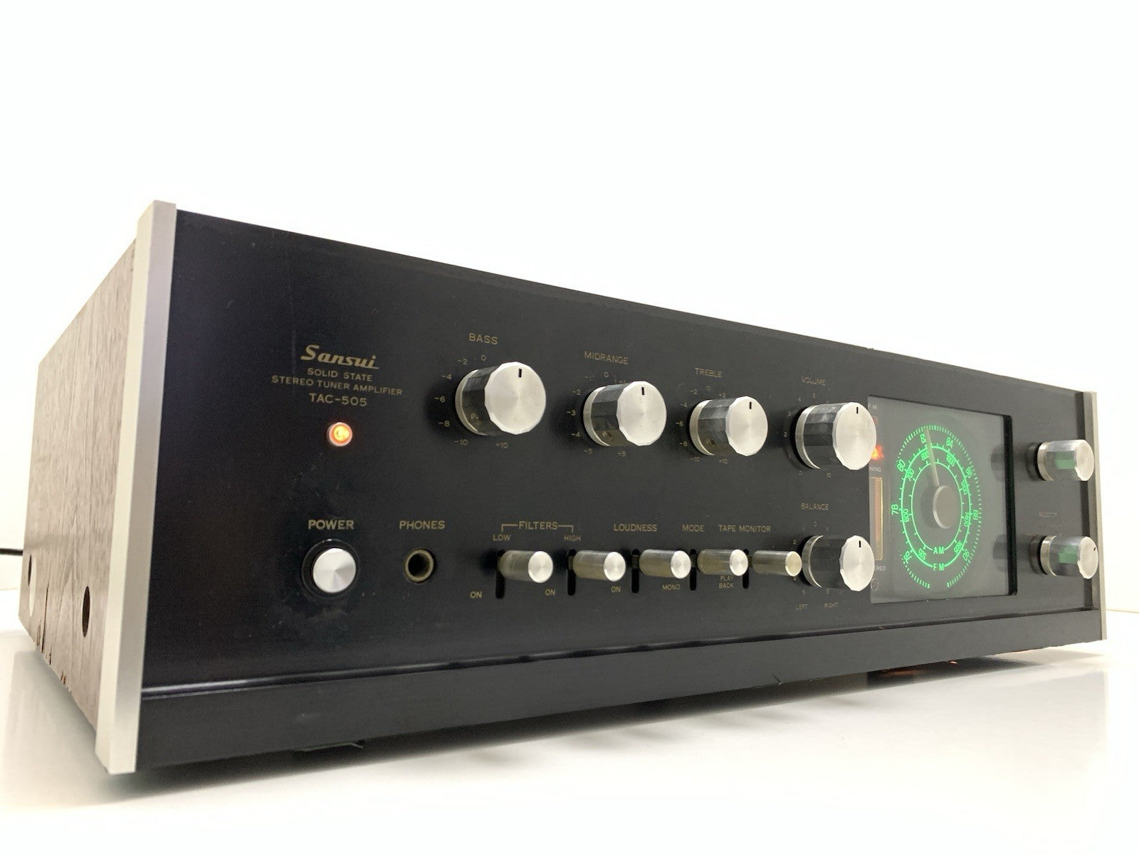 SANSUI TAC 505 Integrated Stereo Receiver 20+20 WRMS Vintage 1970 WORK Good Look