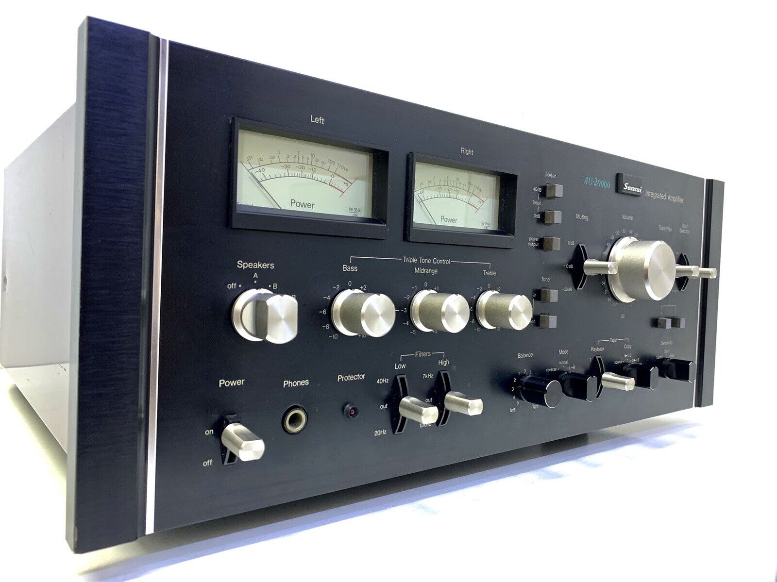 SANSUI AU 20000 Integrated Stereo Amplifier 2 X 170 WRMS Vintage 1975 Good Look