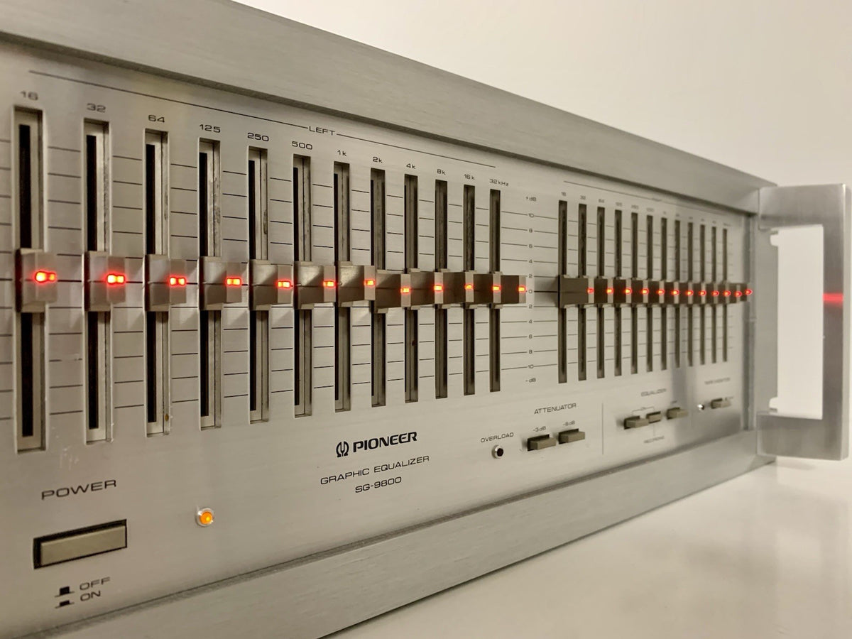 PIONEER SG 9800 Graphic Equalizer With Handles NEW RED LED Vintage WORK GoodLOOK