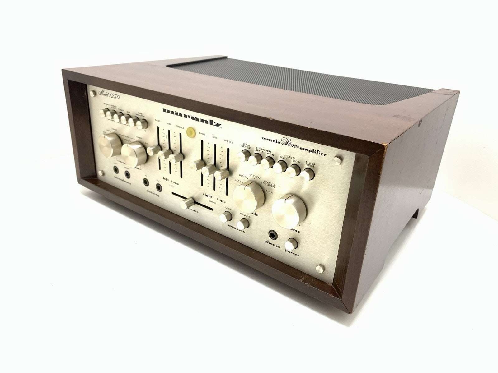 MARANTZ 1250 Console Stereo Amplifier 125+125 W RMS Vintage 1977 WORK Good Look