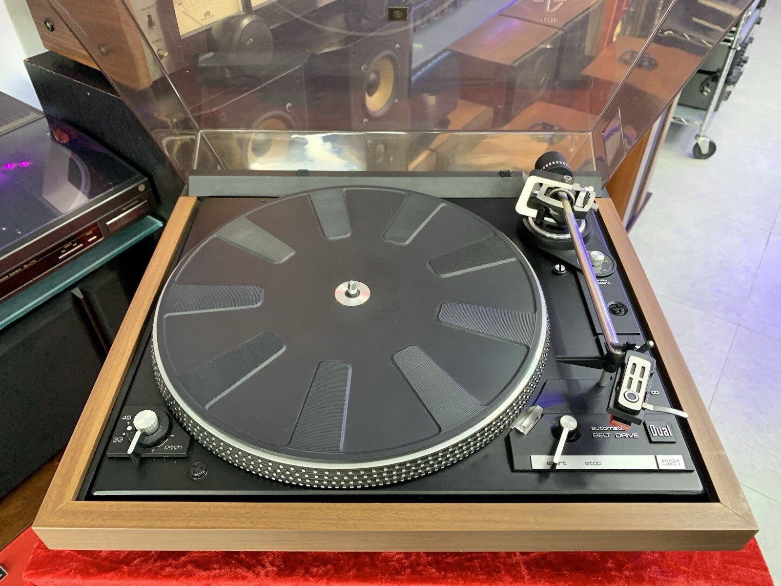 DUAL CS 521 Turntable Belt Drive 2 Speeds Automatic Vintage 1976 WORK Good Look