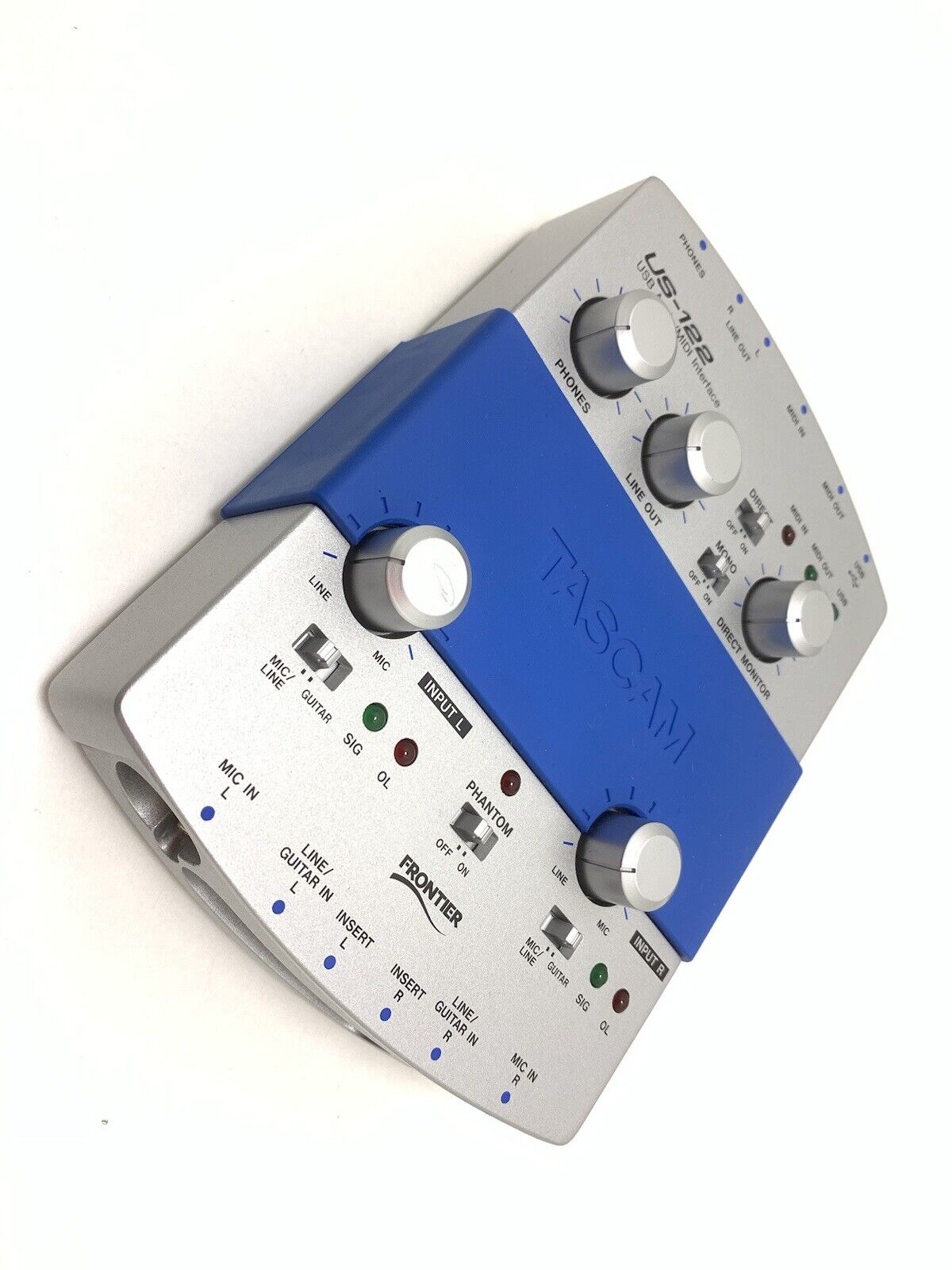 TASCAM US-122 USB AUDIO MIDI Interface with Original Box WORK Perfect Good Look