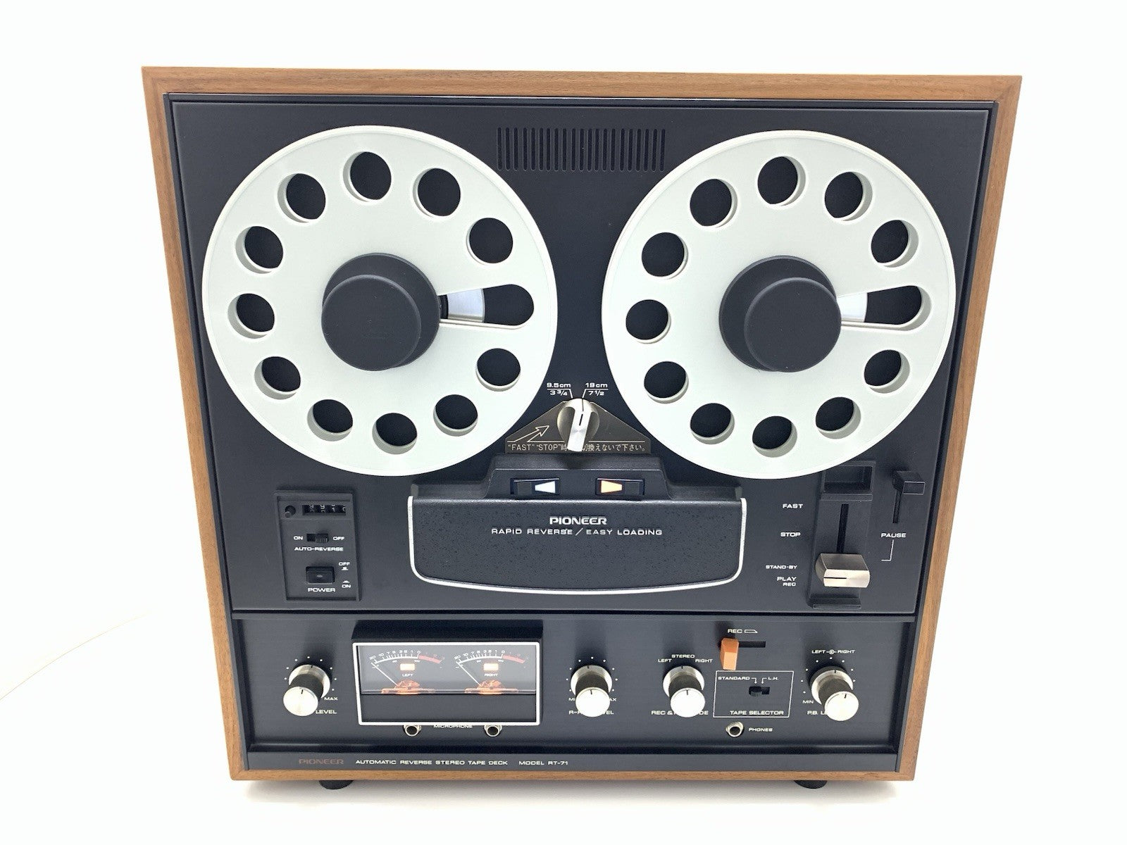 PIONEER RT 71 Open Reel 4 Track 7" Tape Vintage 1970 Auto Reverse WORK Good Look