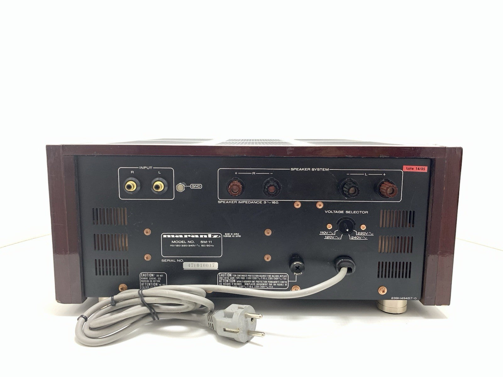 MARANTZ SM 11 Stereo Power Amplifier Vintage 1984 Hi End 200+200 W RMS Good Look