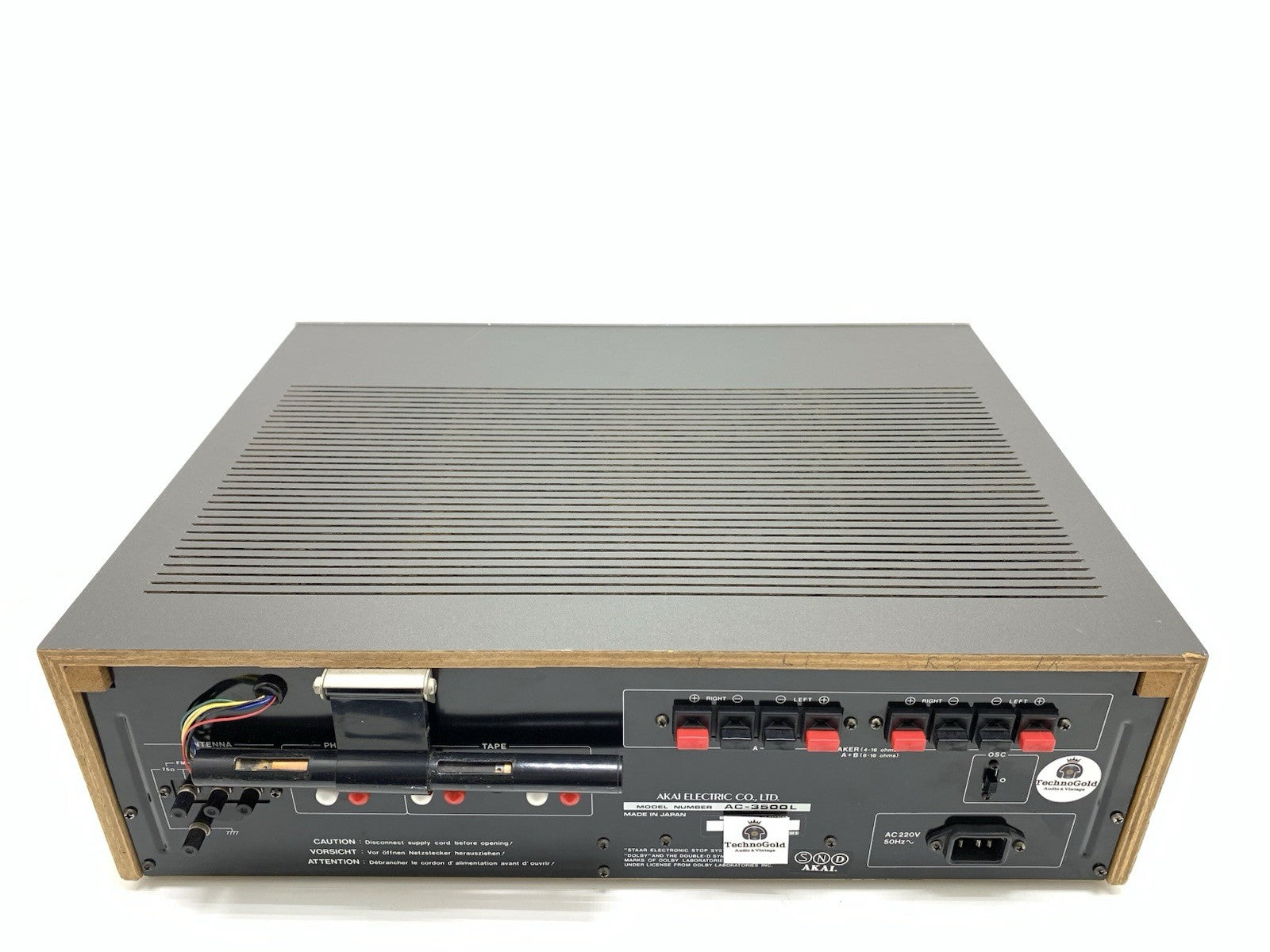AKAI AC 3500 L Stereo System Cassette Deck Receiver Vintage 1978 WORK Good Look
