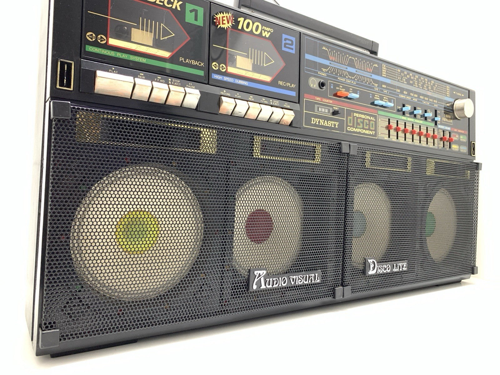 DYNASTY ES555 BOOMBOX Ghettoblaster MADONNA Radio Cassette Stereo WORK Good Look