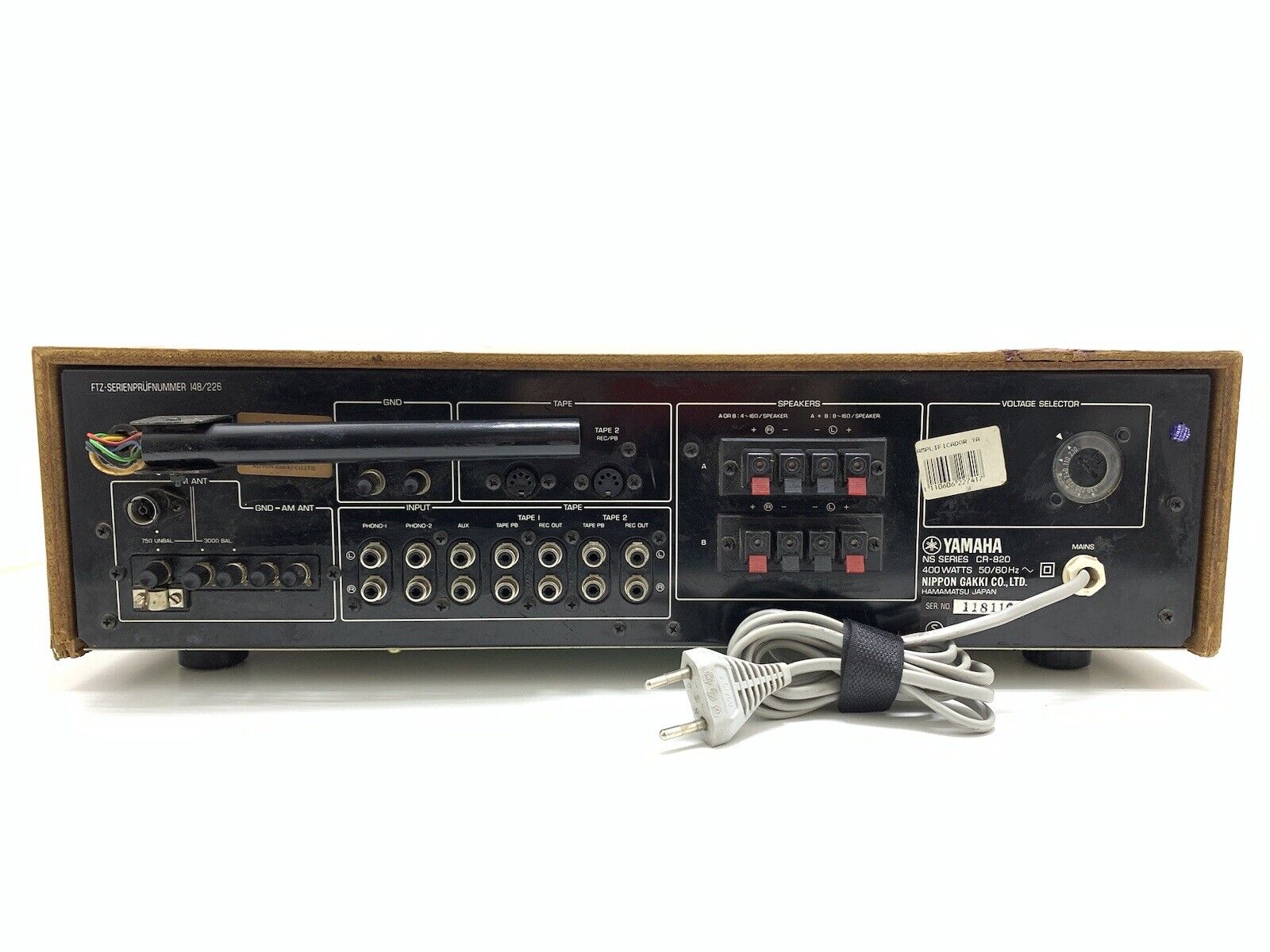 YAMAHA CR-820 AM FM Stereo Receiver 2 X 50 Watts RMS Vintage 1977 WORK Good Look