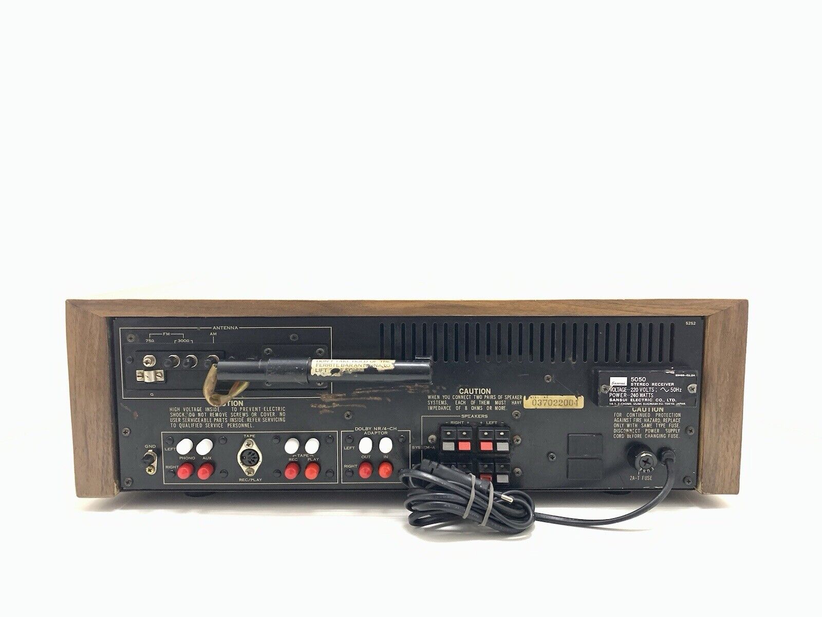 SANSUI 5050 AM/FM Stereo Receiver 30+30 Watts RMS Vintage 1976 Working Good Look